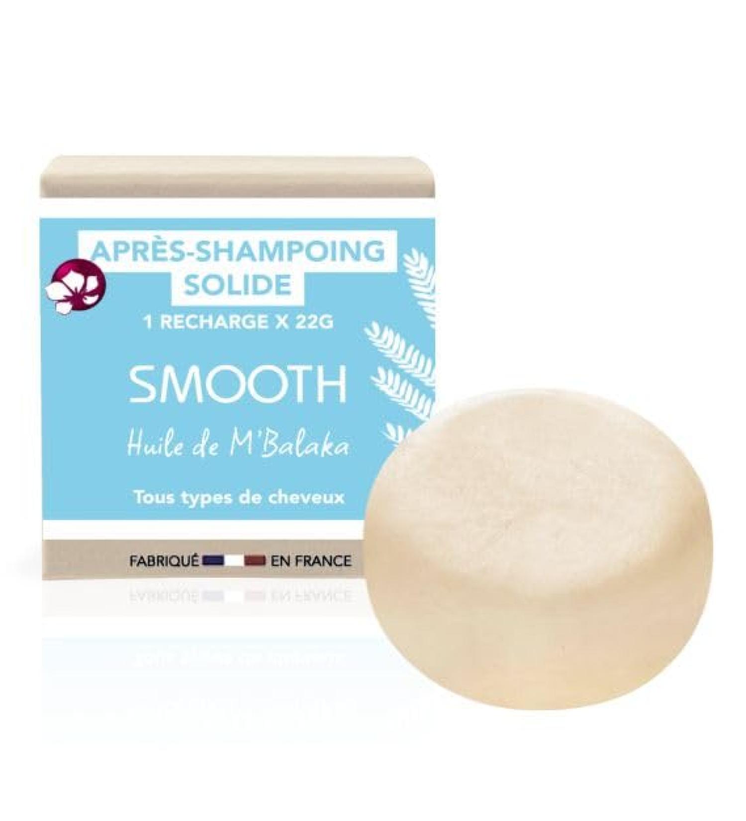 Pachamama Pachamama Smooth Solid Conditioner Certified Natural and Eco-Friendly Detangles Normal Hair Travel Size Refill Eco-designed Made in France Slow Cosmetics Zero Waste 22g
