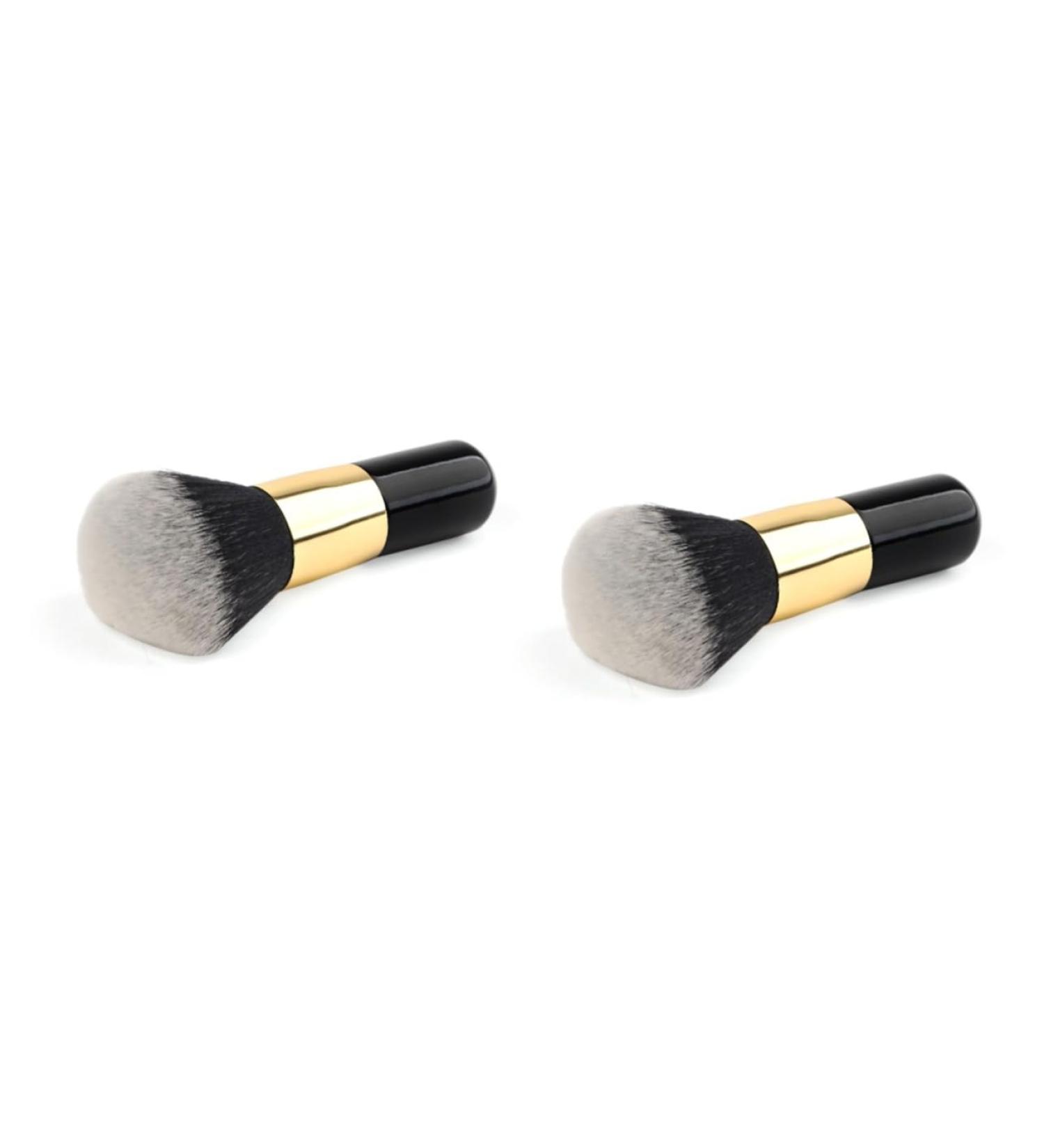 FRCOLOR 2pcs Foundation Makeup Brushes - Flat & Medium Black - Perfect for Flawless Application - Buy Online on GoSupps.com