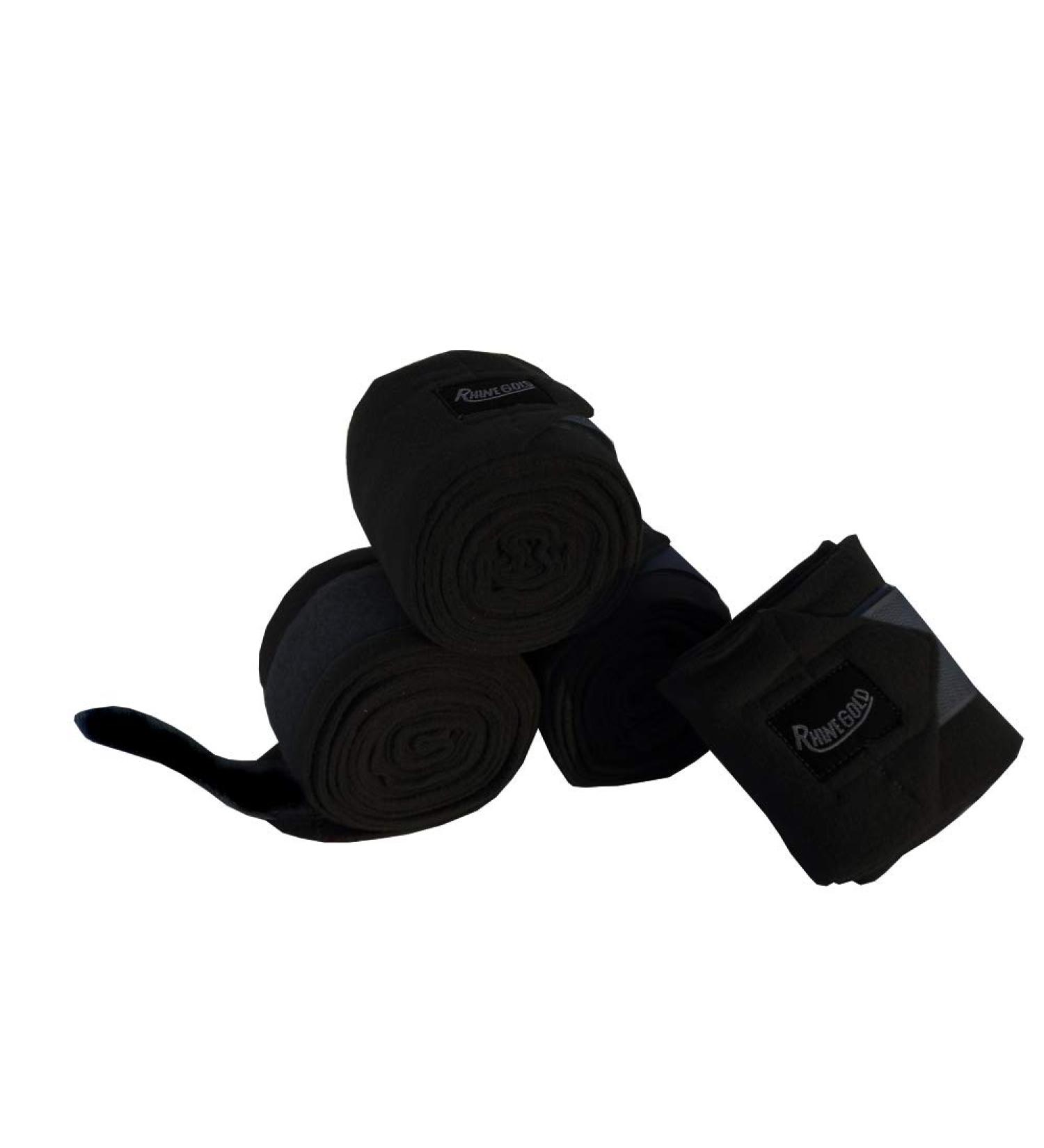 Rhinegold Fleece Stable/Travel Bandages Black One Size