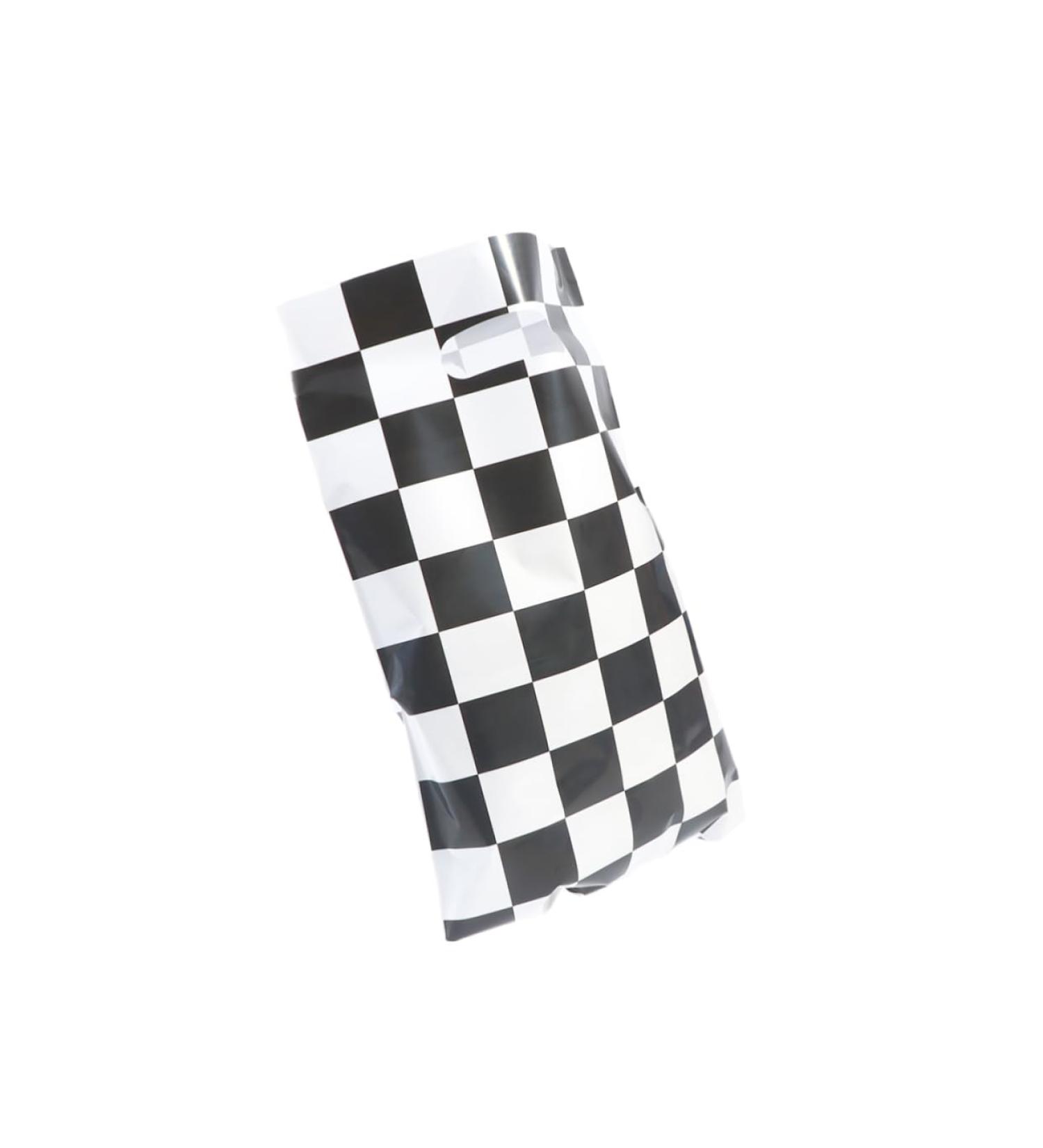 ABOOFAN 50pcs Checkered Candy Bags Checkered Gift Bags Car Theme Party Bags Black and White Candy Bags Black and White Goodie Bags Race Car Goodie Bags Race Car Candy Bags Passion Decorate Black White 25.5X16.3cm - Buy Online on GoSupps.com