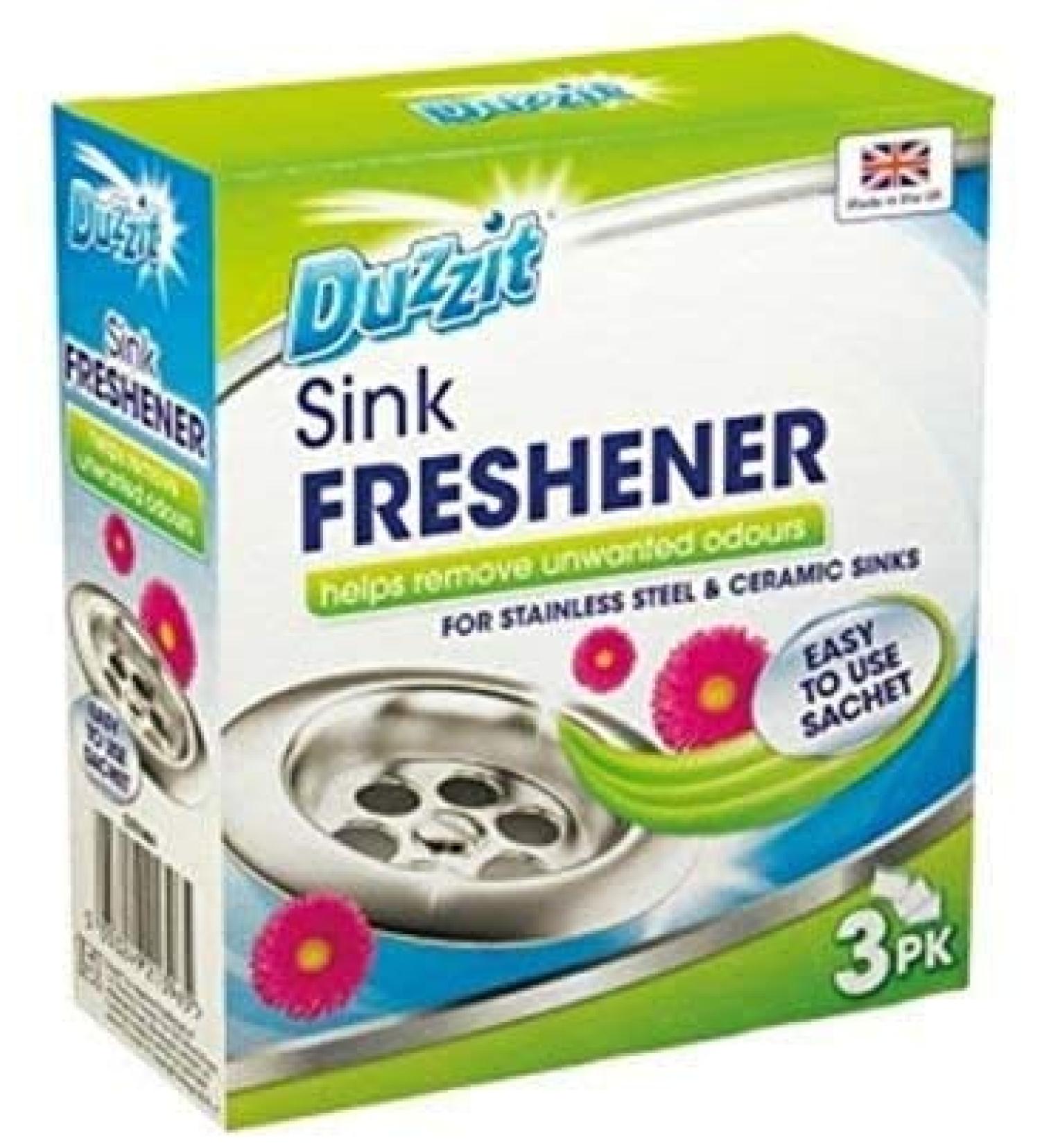 3pk Sink Freshener Steel & Ceramic Sink Removes Unwanted Odour Smells