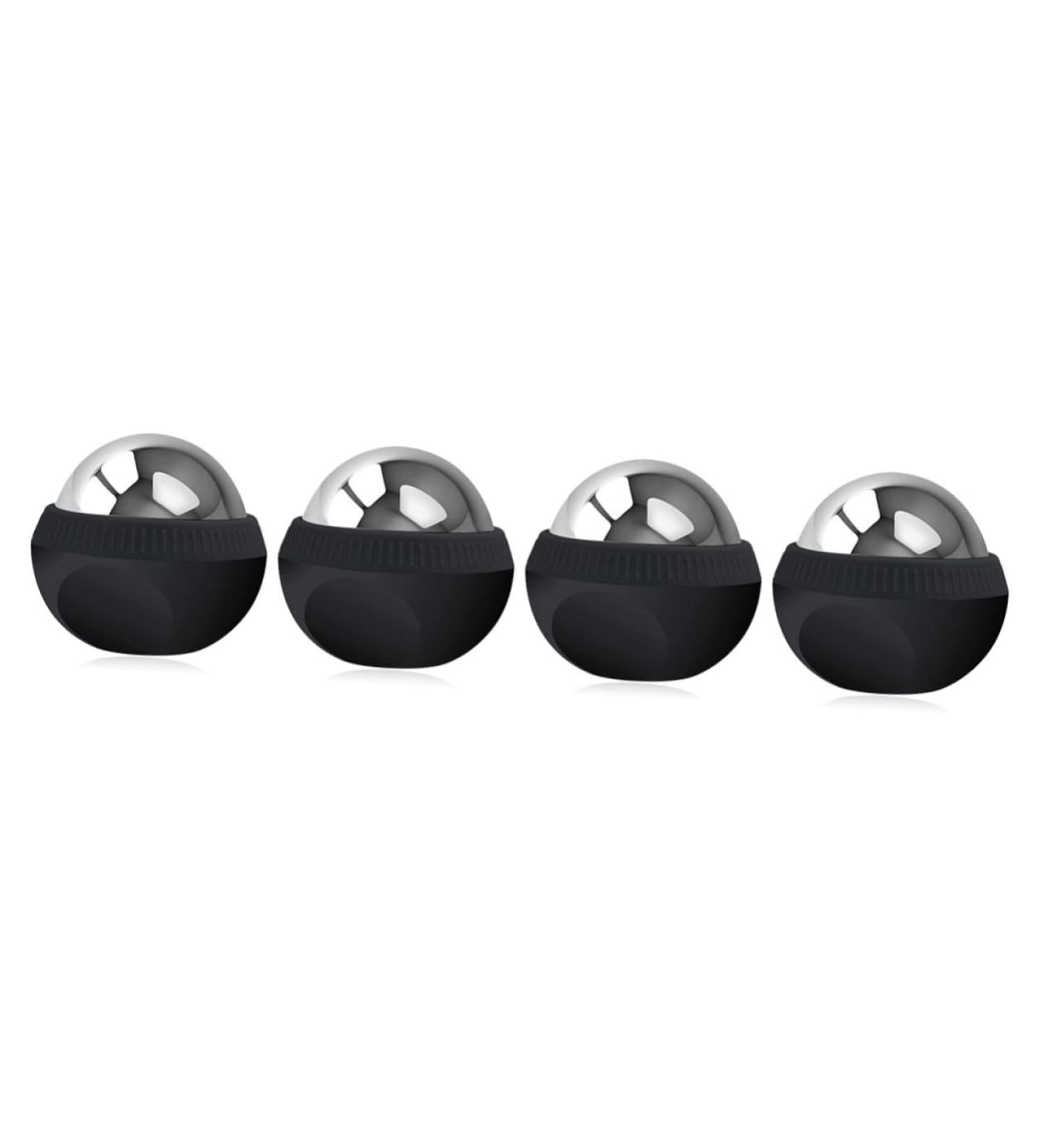 Fomiyes Stainless Steel Massage Globe Set - 4 Piece Facial & Foot Massager | Ice Rollers & Rolling Massage Device - Buy Online on GoSupps.com