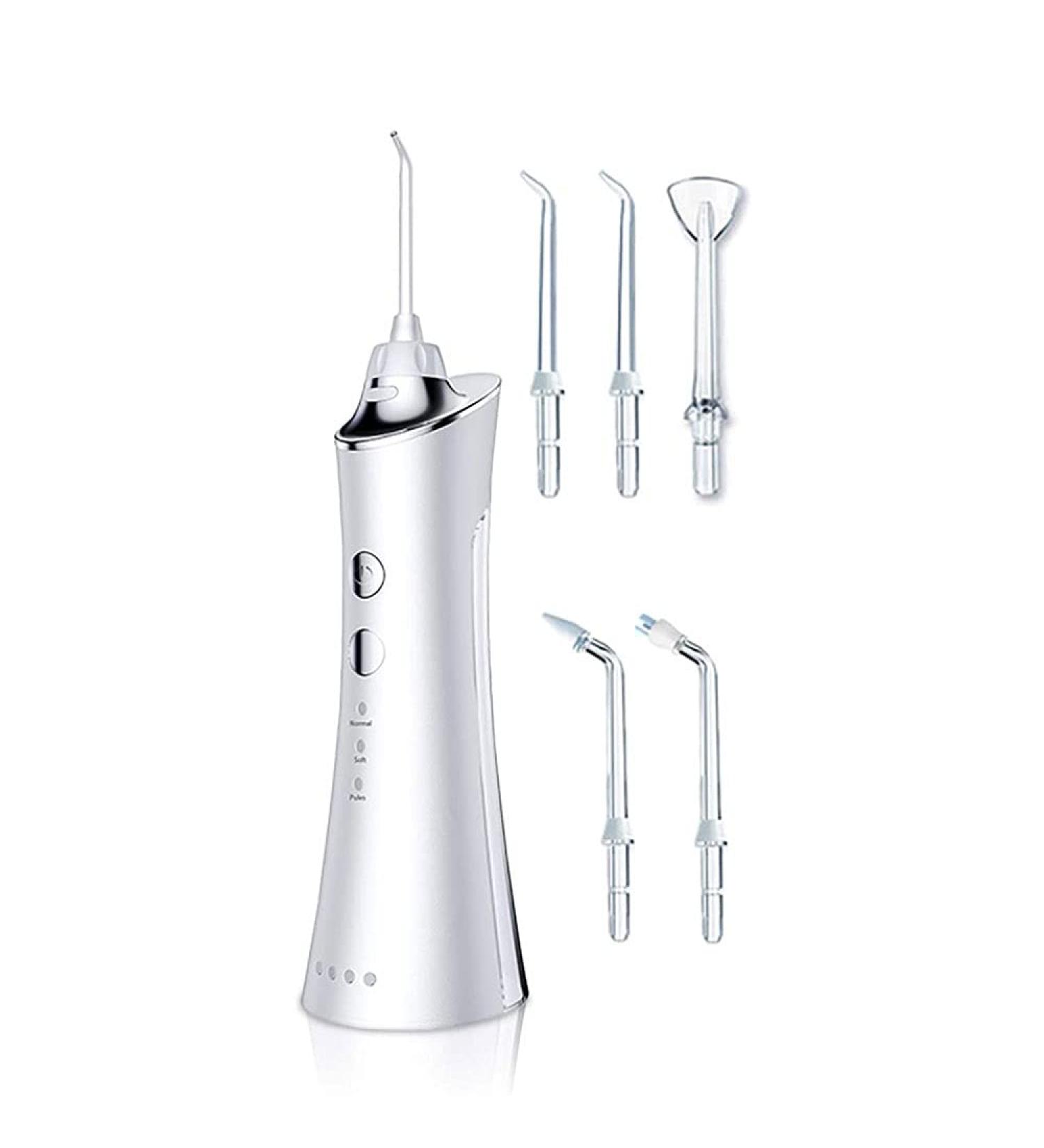 GeRRiT Professional Water Flosser Cordless Rechargeable Oral Irrigator Dental Ultra Water Jet for Teeth Care with 5 Jet Tips 3 Modes IPX7 Waterproof 300ML Water Tank for Teeth - Buy Online on GoSupps.com
