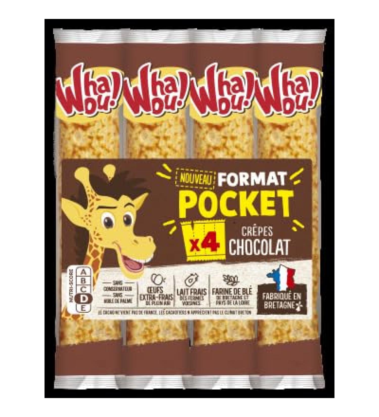 Wow! Chocolate Pancakes - Bag of 4 units, pocket size, 128g