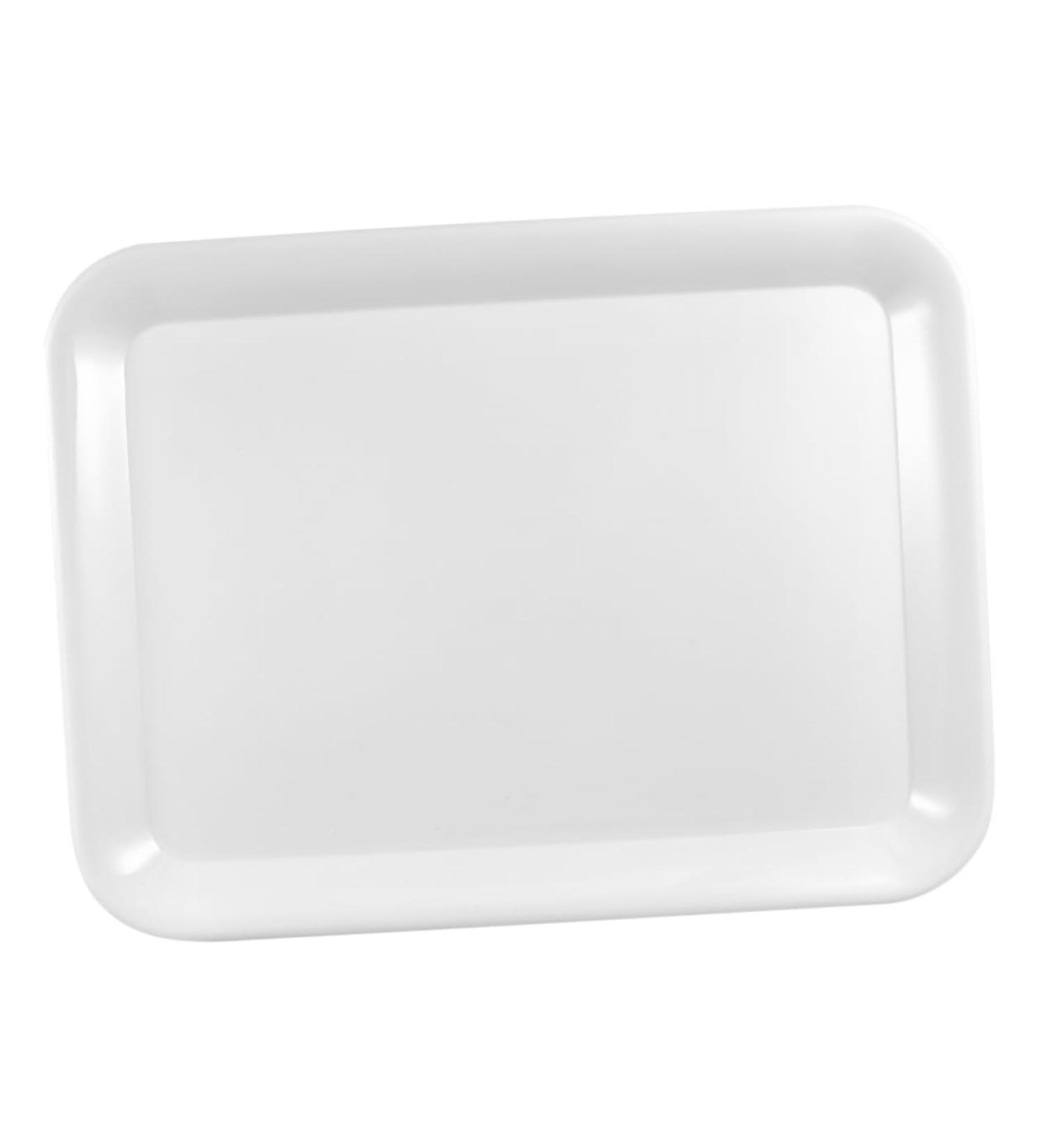 Alipis 1pc Tray Footstool Decor Feeding Serving Plate Appetizer Plates Cake Fruit Holder Food Tableware 38.5X28.5X2CM White - Buy Online on GoSupps.com
