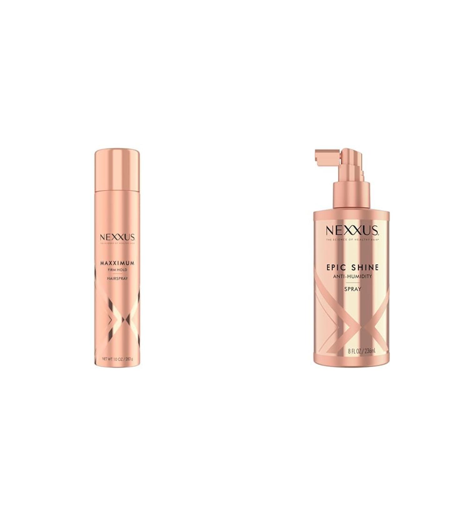 Nexxus Maximum Hold Hairspray 10 oz & Anti-Humidity Spray Epic Shine 8 oz Bundle - Buy Online on GoSupps.com