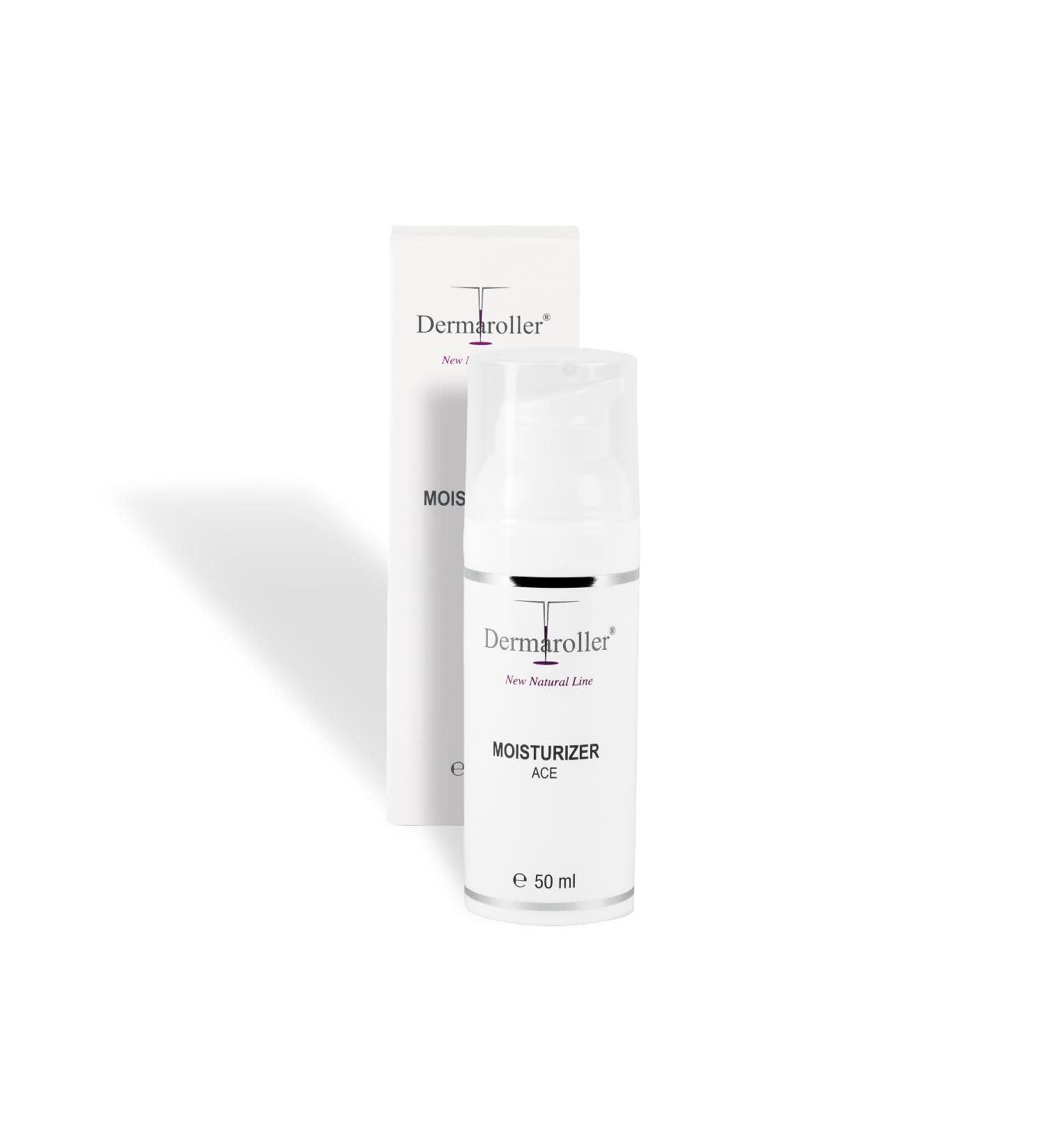 Buy Dermaroller Natural Moisturizing ACE Cream - Hyaluronic Acid & Oils for Anti-Aging | 1.7 oz - Buy Online on GoSupps.com