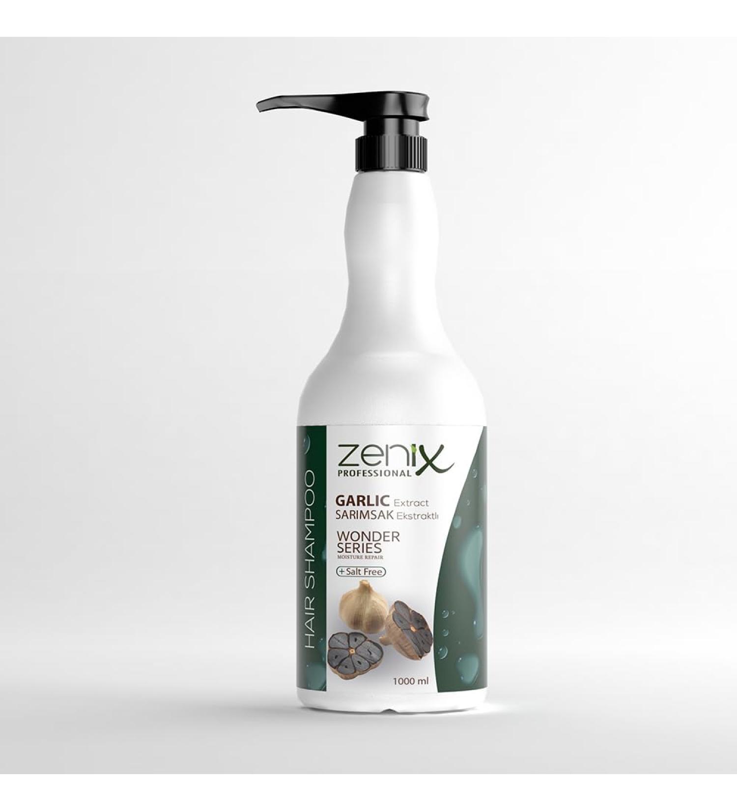 Zenix Garlic Hair Care Shampoo 1000 ml | Hair shampoo with garlic extract | Intense repair treatment | Salt-free hair care for women and men | Sarimsak Sampuan - Buy Online on GoSupps.com