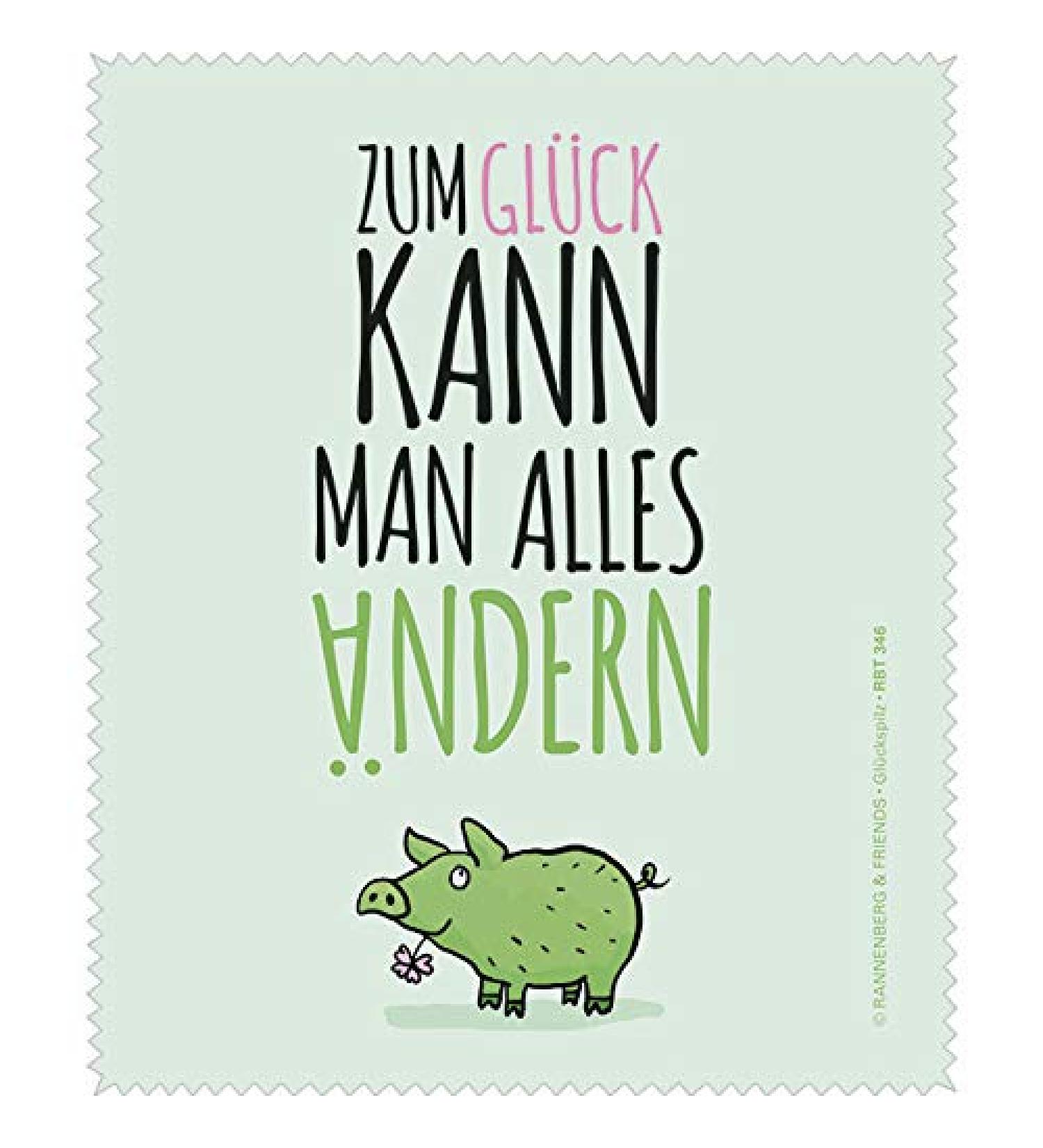 Glasses cleaning cloth "Fortunately" by Rannenberg & Friends | Size: approx. 15x18cm