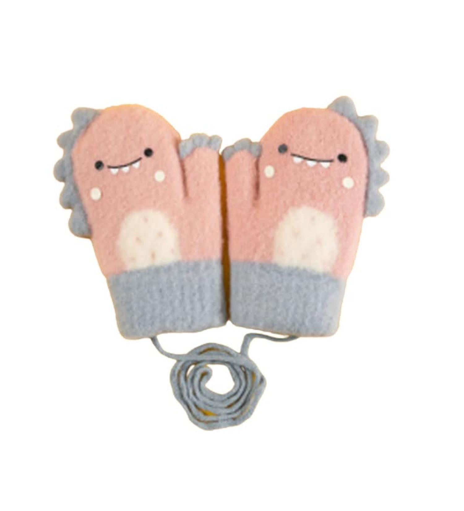 YLYMWJ Toddler Mittens on String Thicken Fleece Knit Gloves Cartoon Magic Gloves - Pink (Ages 1-4) - Buy Online on GoSupps.com