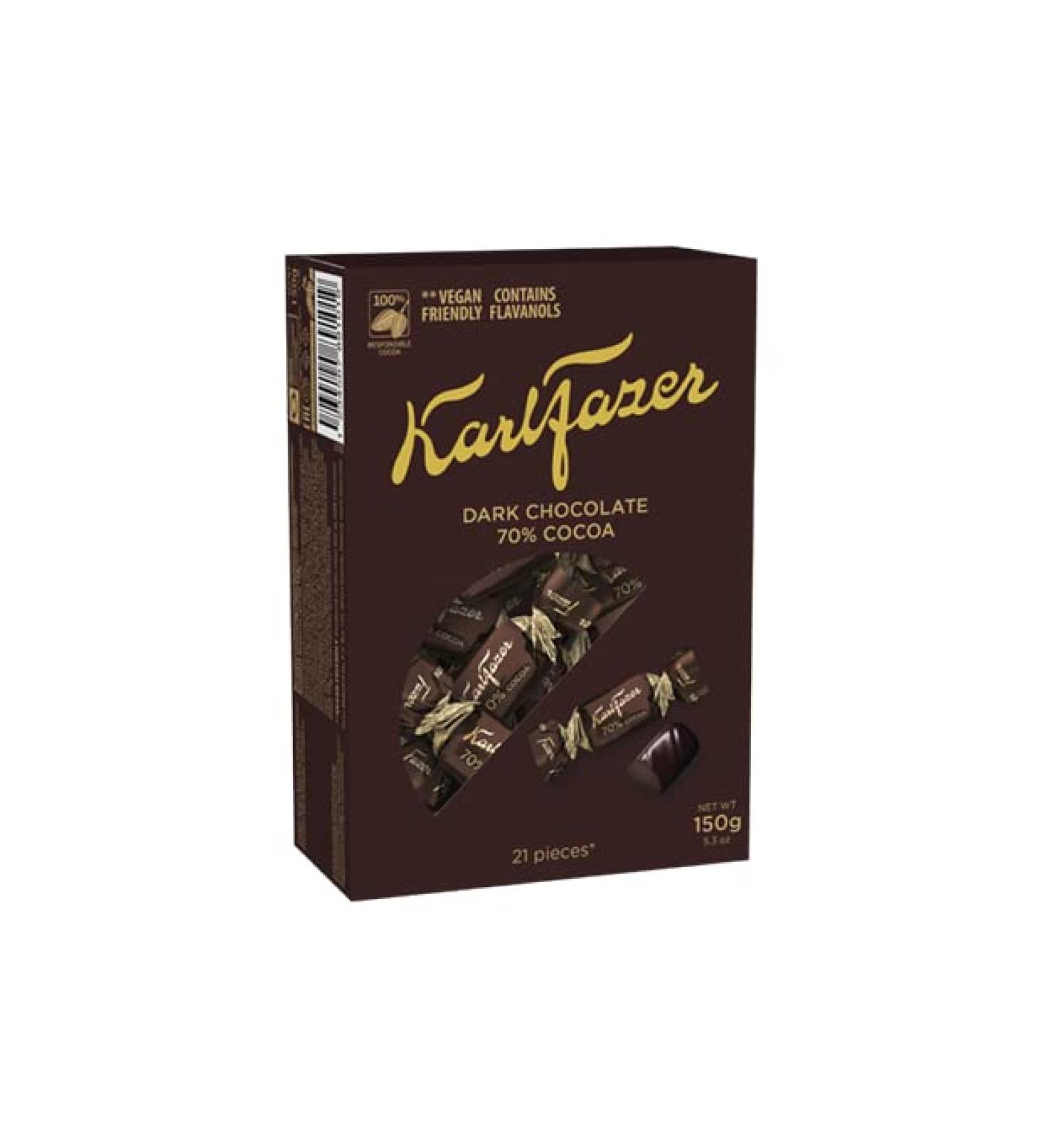 Fazer Karl Fazer Dark 70% cocoa Chocolat 1 Bo te of 150g