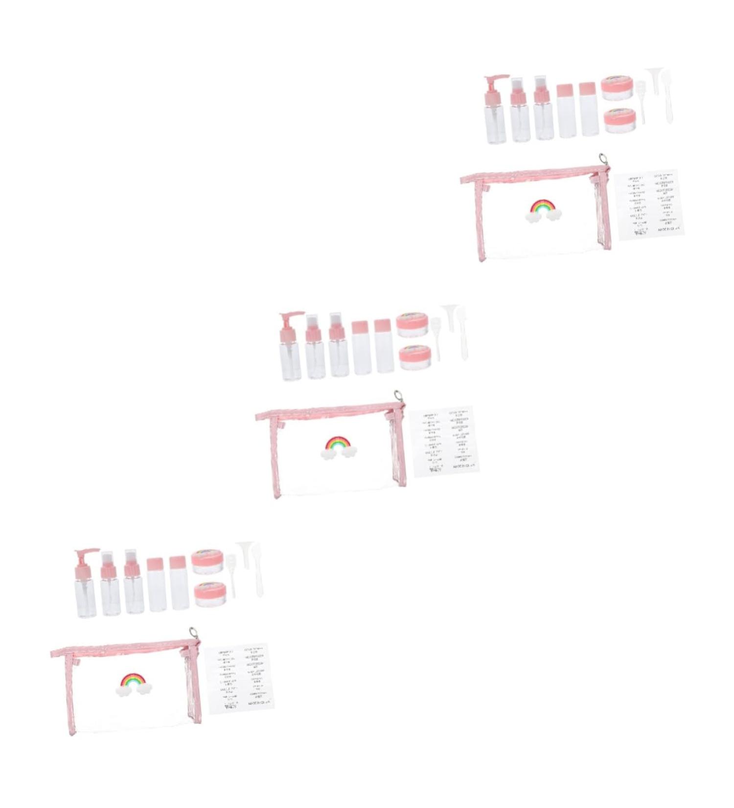 Buy Beaupretty 3 Sets Travel Bottle Kit - Pink PP Trey Push Type - Perfect for International Shipping - Buy Online on GoSupps.com