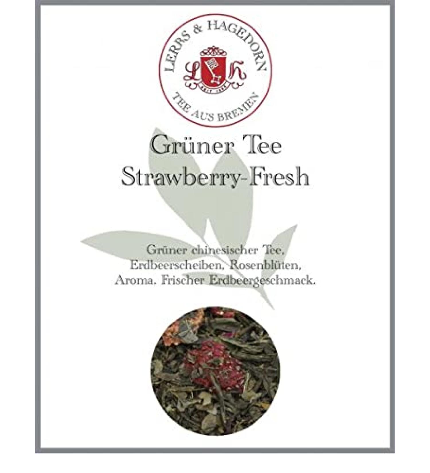  Lerbs & Hagedorn Strawberry Fresh Green Tea 250g - Buy Online on GoSupps.com