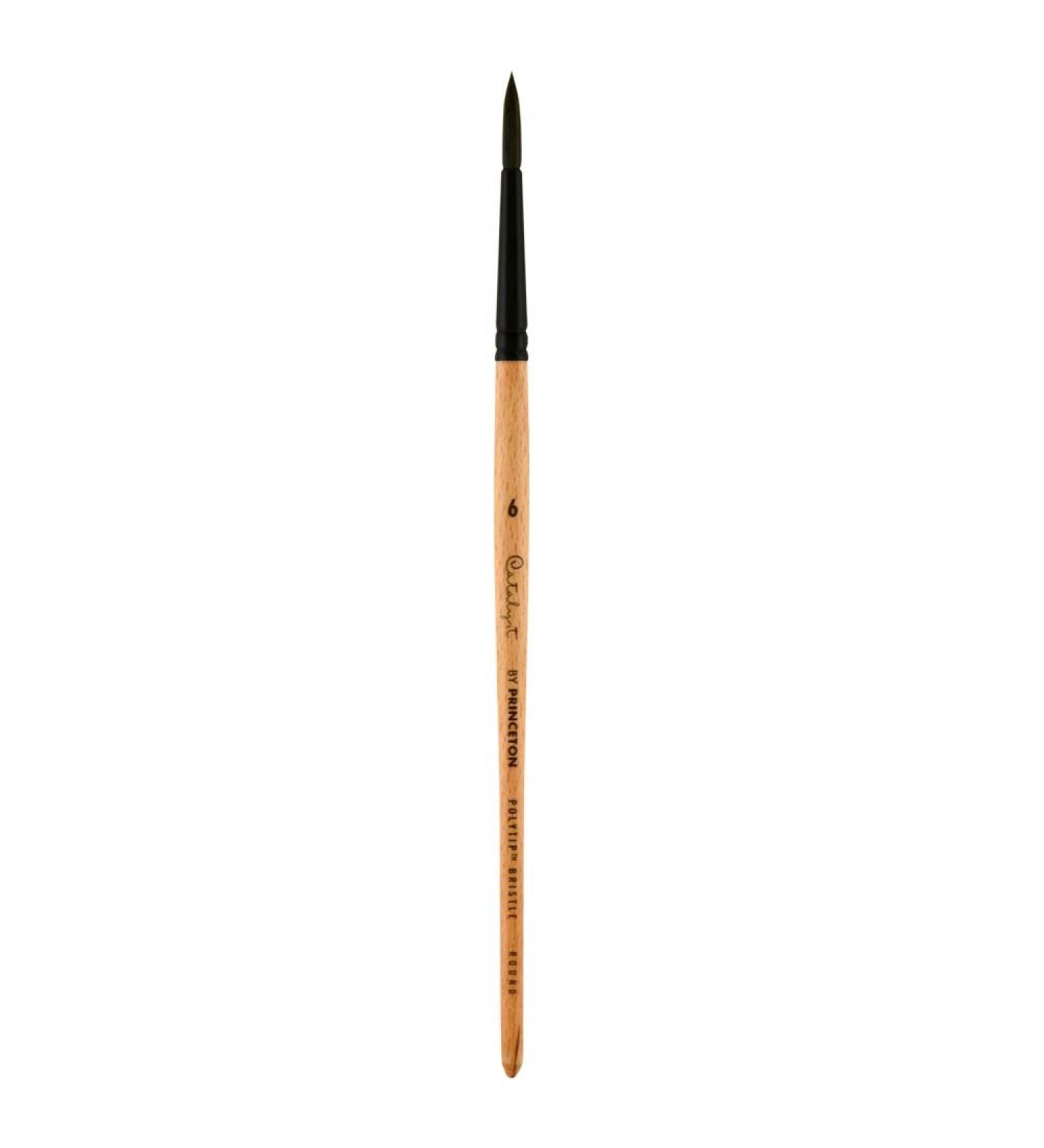 Princeton Catalyst Polytip Round Brush Size 6 - Short Handle for Acrylic & Oil (6450 Series) - Buy Online on GoSupps.com