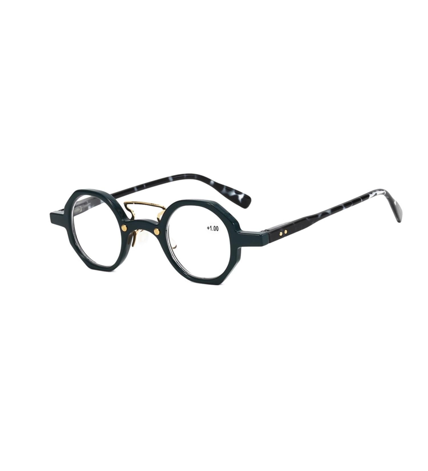 Retro Round Frame Reading Glasses Men Women Stylish Blue Light Blocking Readers With Spring Hinges(Couleur:Blue Grandeur:1.5x) - Buy Online on GoSupps.com