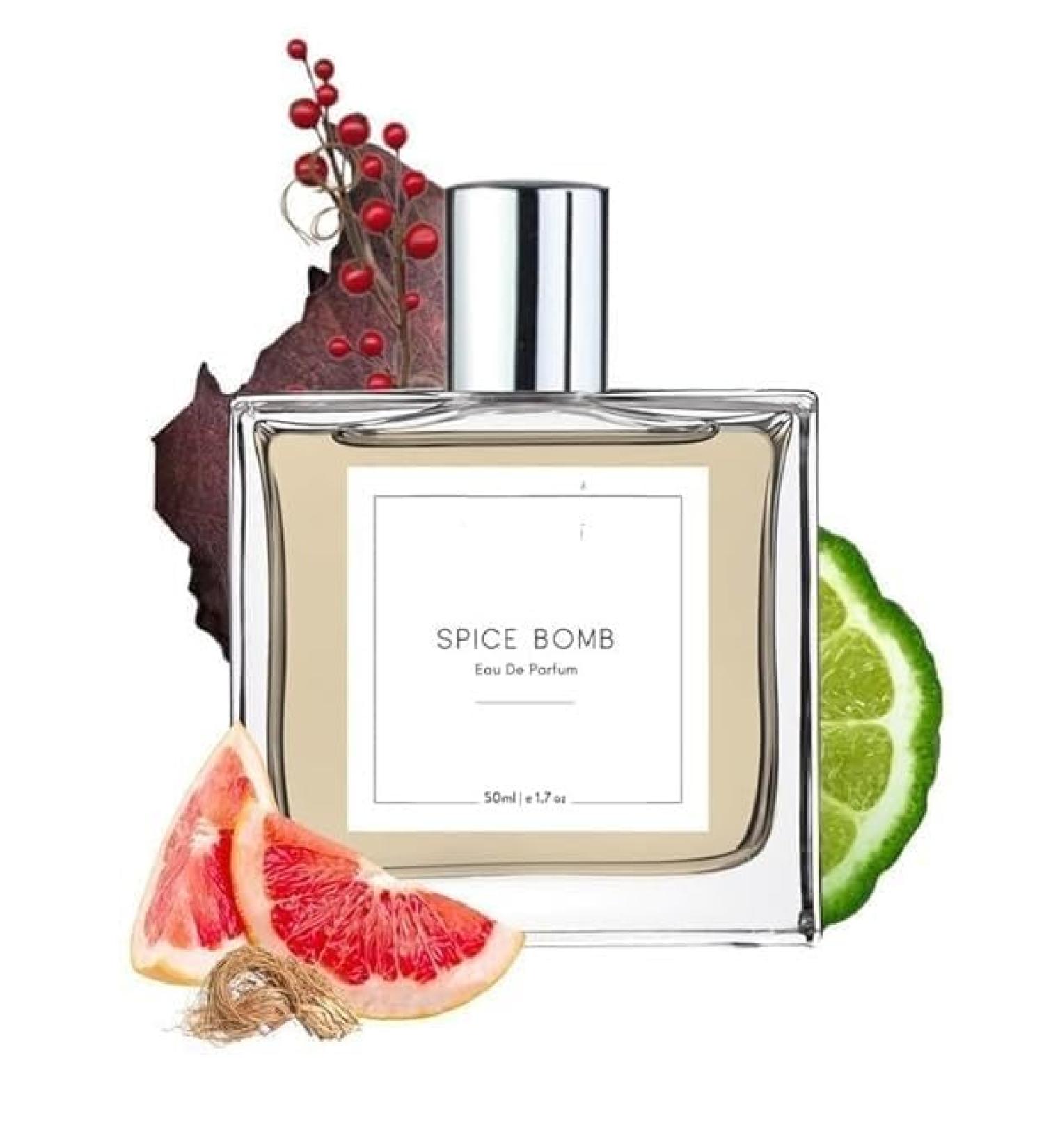 Spice Bomb EDP Perfume for Men | Warm Spicy Cinnamon Tobacco Fragrance | Strong and Long Lasting Eau de Parfum Spray | Luxury Gift for Him