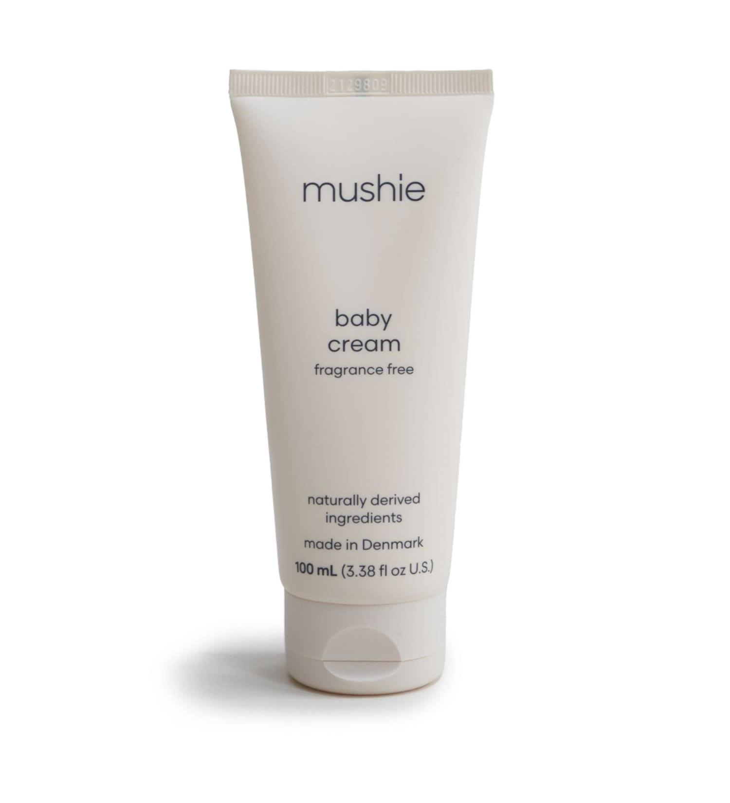 Mushie Baby Cream - Healing Ointment for Dry Chafed Skin, Diaper Rash, and Minor Scratches | COSMOS ORGANIC Certified | Made in Denmark - 3.38 fl oz (100 mL) - Buy Online on GoSupps.com