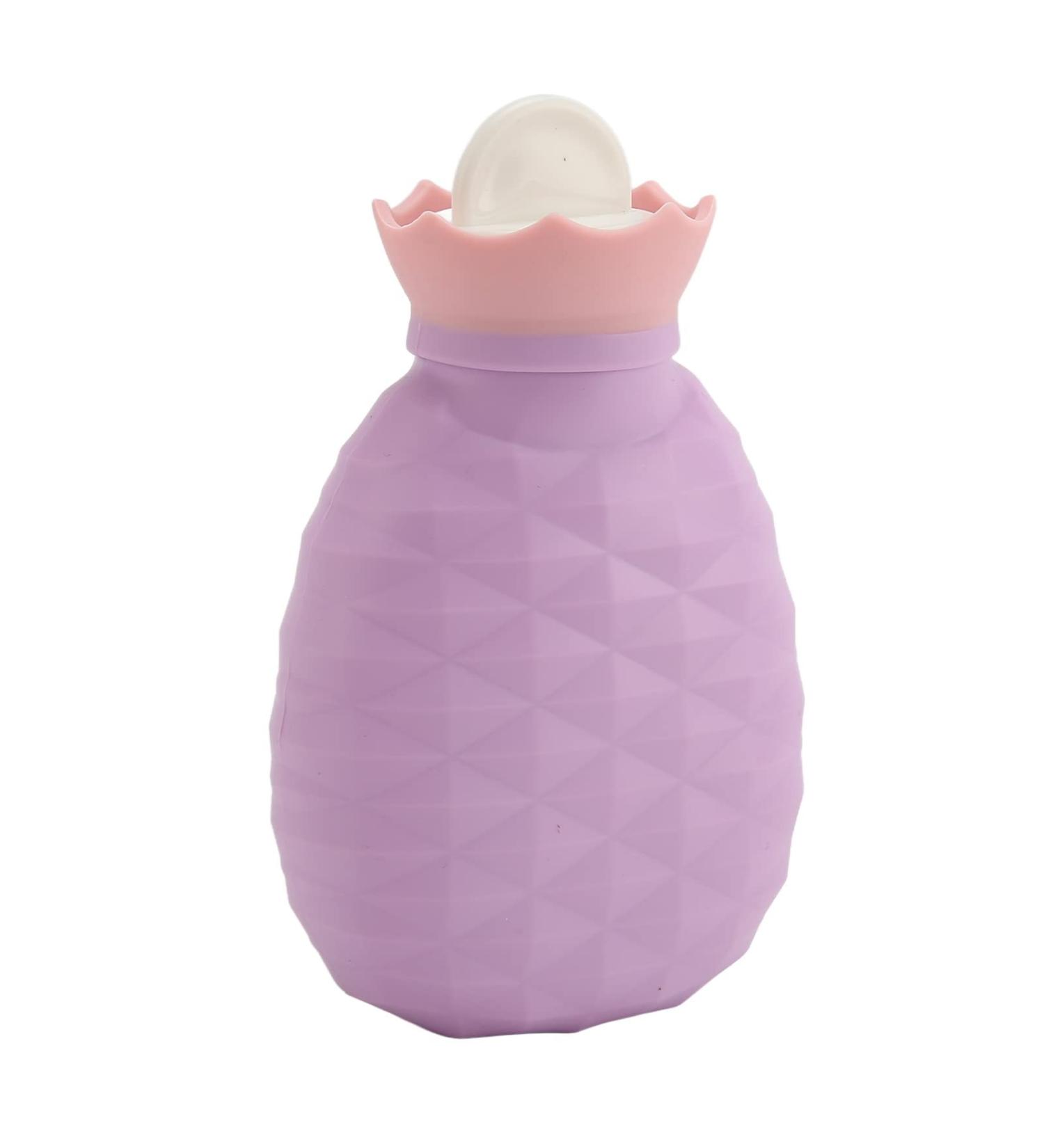 Shop Leak-proof Silicone Hot Water Bottle - Soft Pain Relief for Neck & Shoulder (Purple) | International Shipping - Buy Online on GoSupps.com