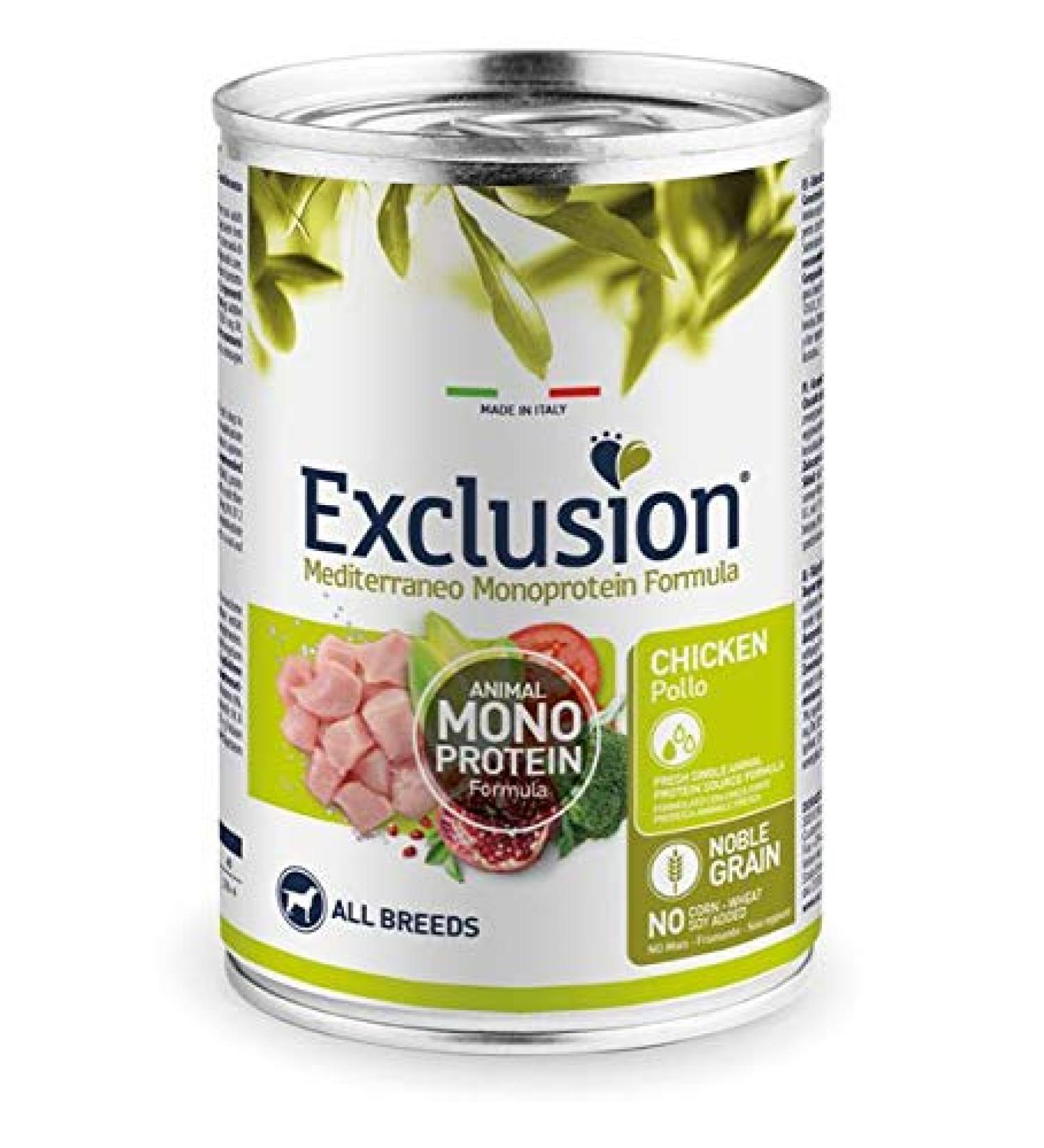 EXCLUSION Dog Wet Adult Chicken All Breeds 400 GR