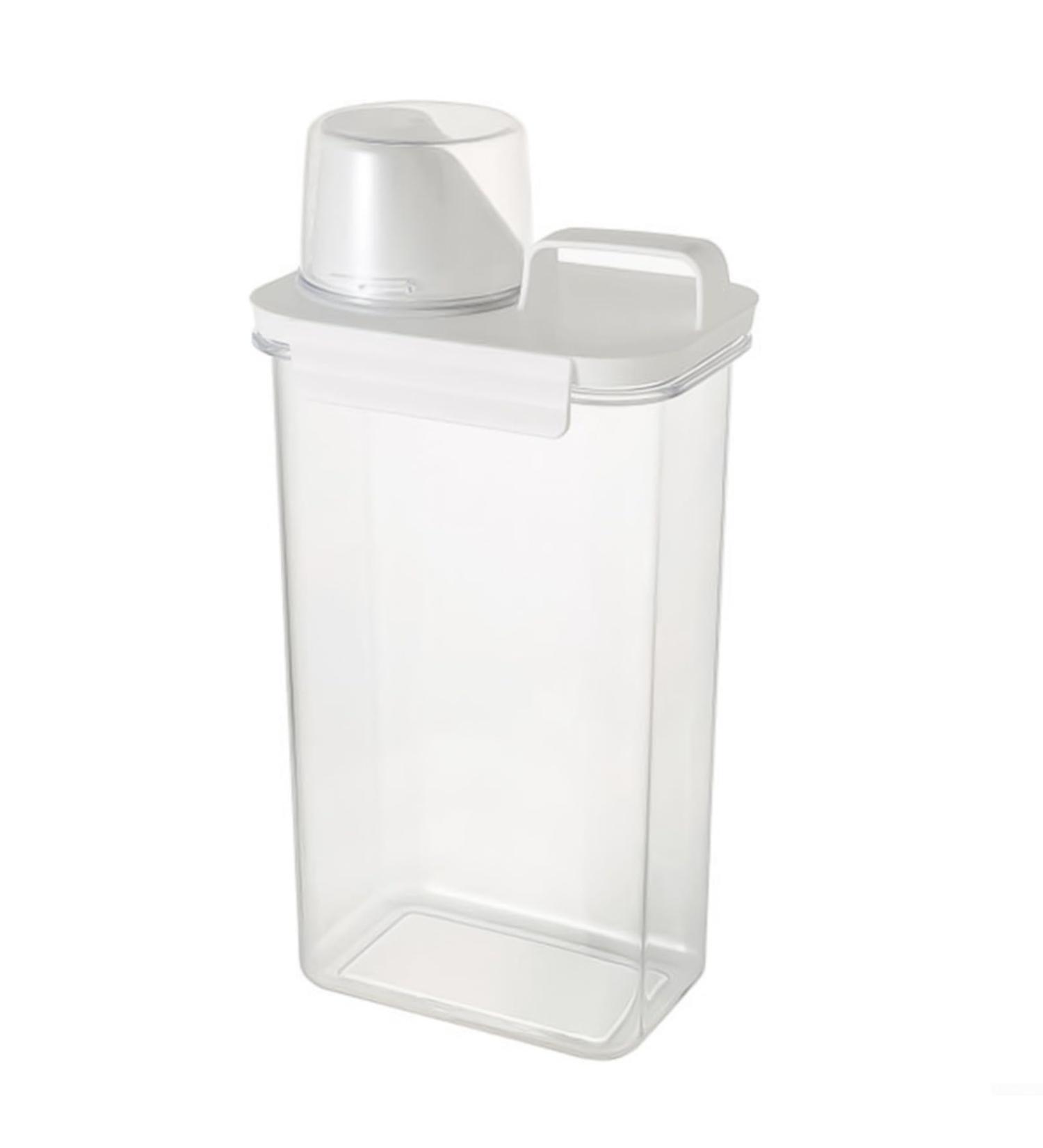 CNANRNANC Airtight Detergent Dispenser with Measuring Cup Washing Powder Dispenser Washing Powder Storage Bucket Laundry Detergent Box (2300 ml) 2300ML - Buy Online on GoSupps.com