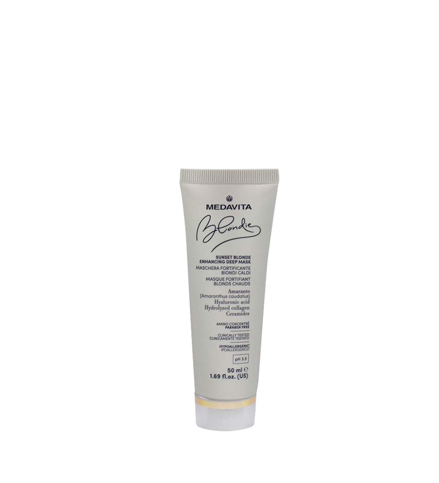 Medavita Blondie Sunset Masque claircissant Pour Blondes Chaudes 50ml
