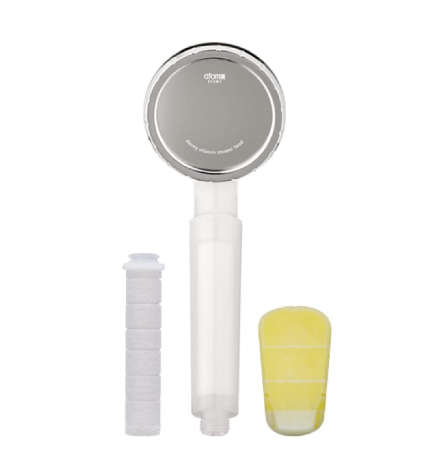 Atomy Vitamin Infused Modern White Plastic Wall Mounted Showerhead