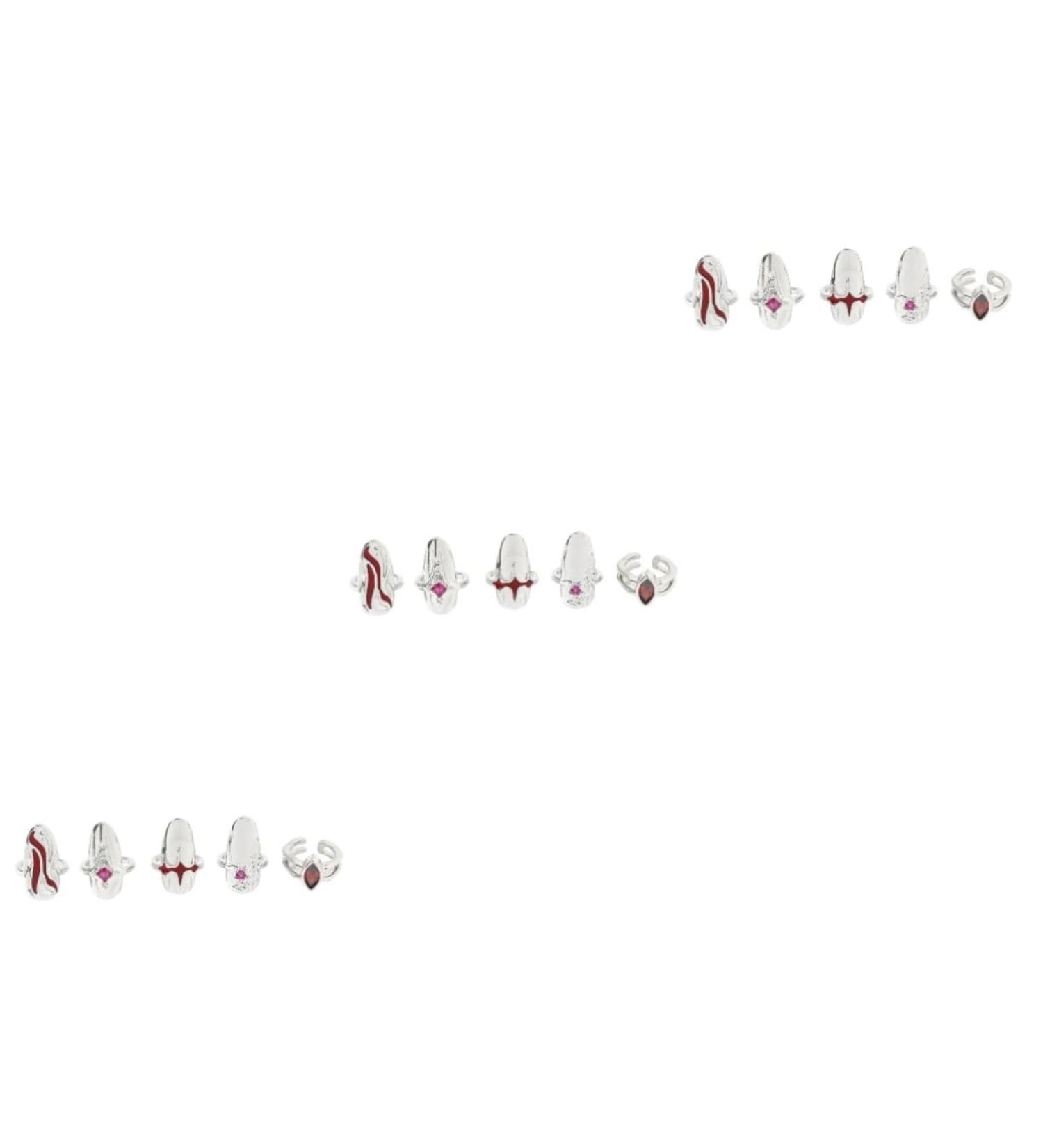 Amosfun 3 Sets Nail Ring Finger Tip Women Ring Ring for Women Rings for Women Jewels for Nails Nail Decor Women's Band Rings Women s Suits Red Decor Zinc Alloy Miss Girl Jewelry White - Buy Online on GoSupps.com