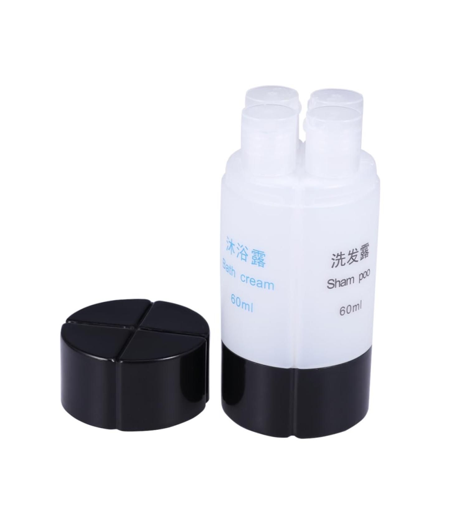 PLAFOPE 1pc Set 4 in 1 Travel Dispenser Cosmetic Travel Containers Travel Cosmetic Containers Leakproof Travel Lotion Bottle Travel Liquid Container Travel Toiletries Empty Bottle Storage medium Black - Buy Online on GoSupps.com