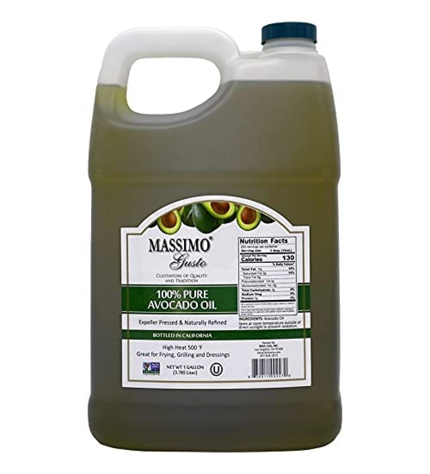 Massimo Gusto Food Service - Avocado Oil - 1 Gallon (128 FL OZ) 128 Fl Oz (Pack of 1)