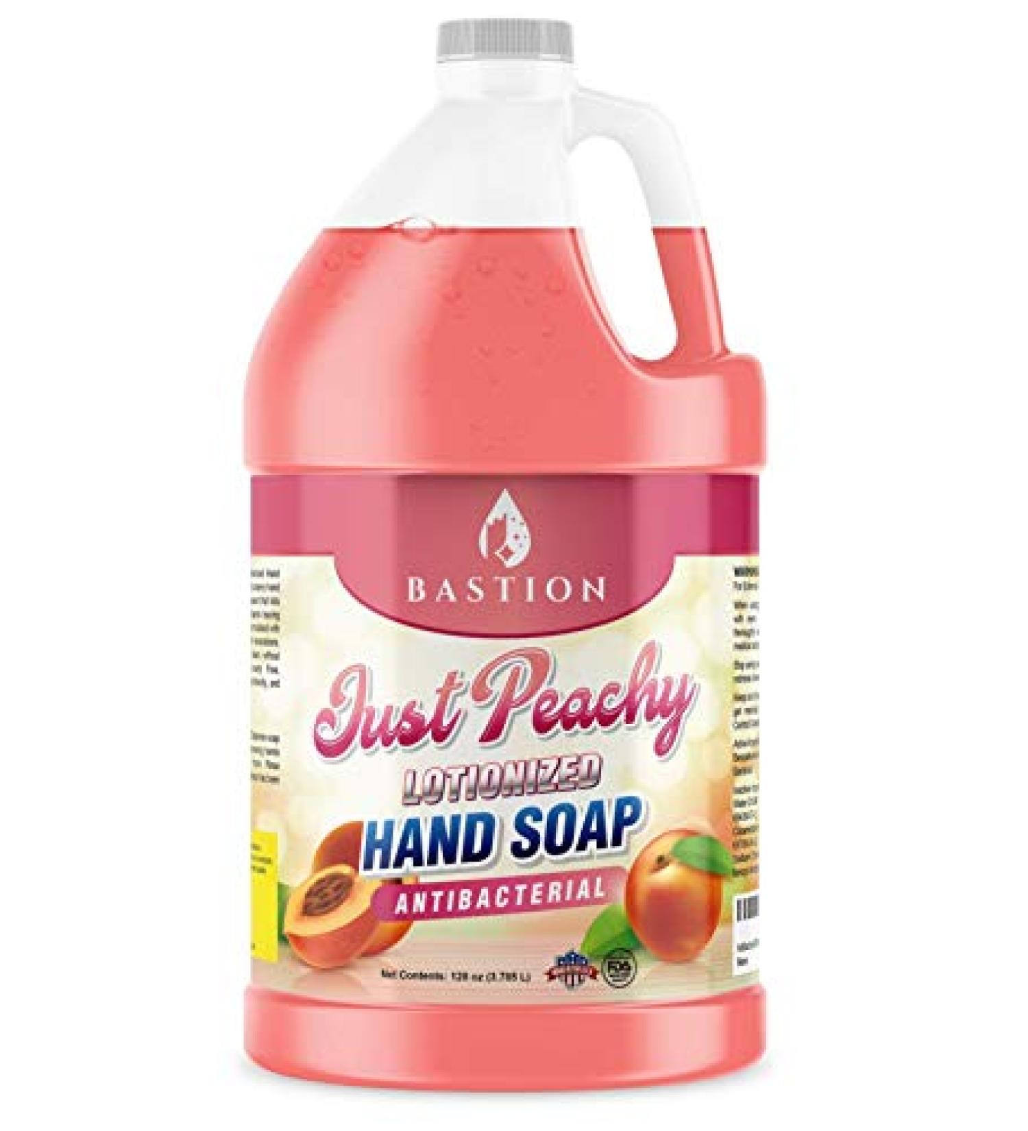 Just Peachy Antimicrobial Hand Soap 1 Gallon Refill Jug - Made in USA - Buy Online on GoSupps.com