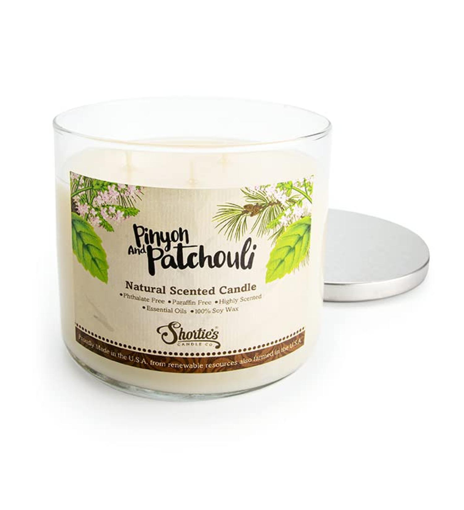 Buy Pinyon & Patchouli 3 Wick Candle - Natural 100% Soy Essential Oils Phthalate & Paraben Free - Clean Burning & Highly Scented - 14.5 Oz - International Shipping Available - Buy Online on GoSupps.com