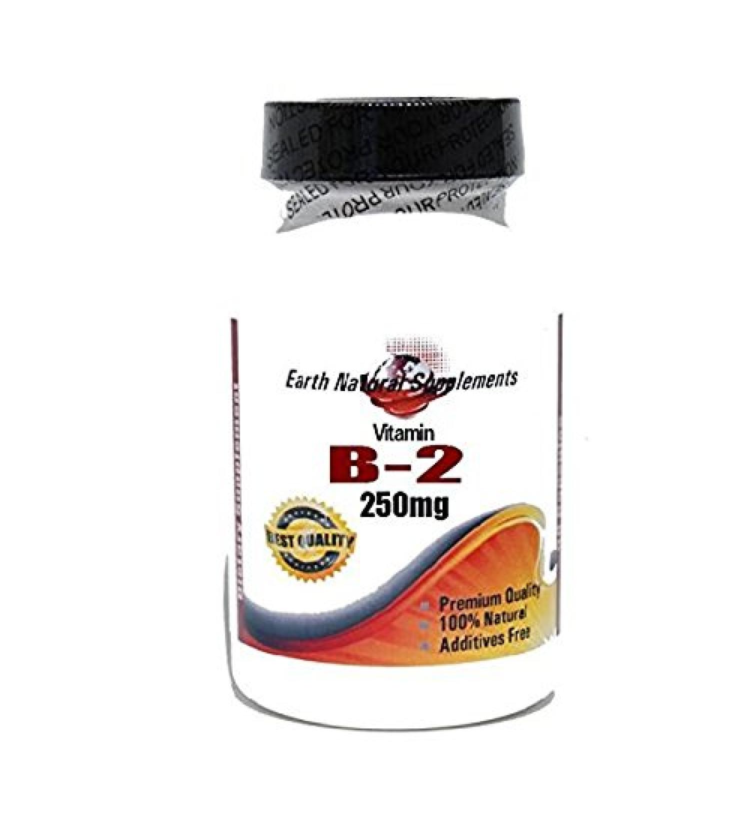 B-2 Vitamin 250mg * 200 Capsules 100% Natural - by EarhNaturalSupplements