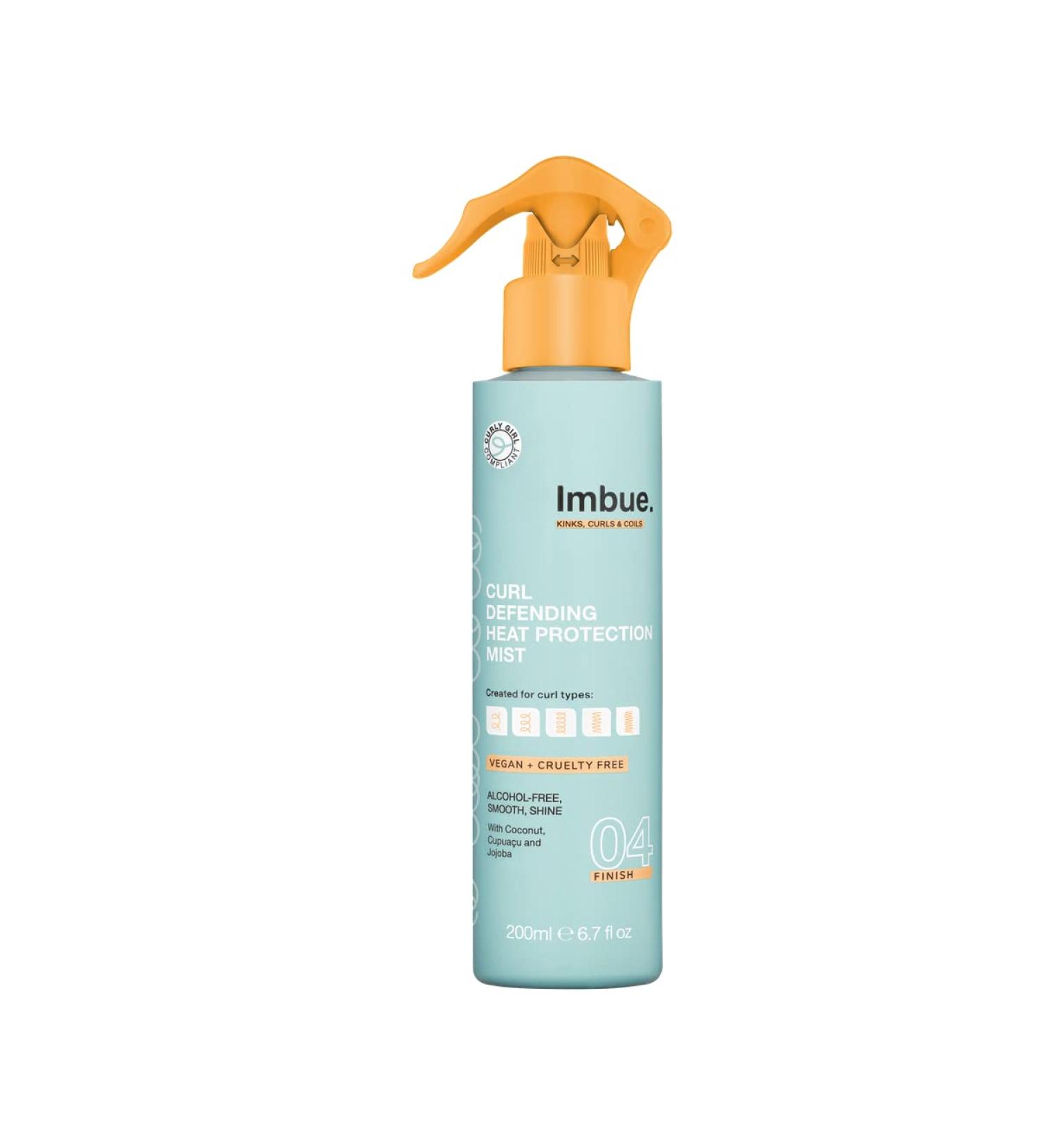 Imbue Heat Protection Spray Mist For Curly Hairs Thermal Protection Anti Humidity Spray Heat protectant- Vegan and Curly Girl Compliant 200 ML Paraben Free Best Anti Frizz Formula - Buy Online on GoSupps.com