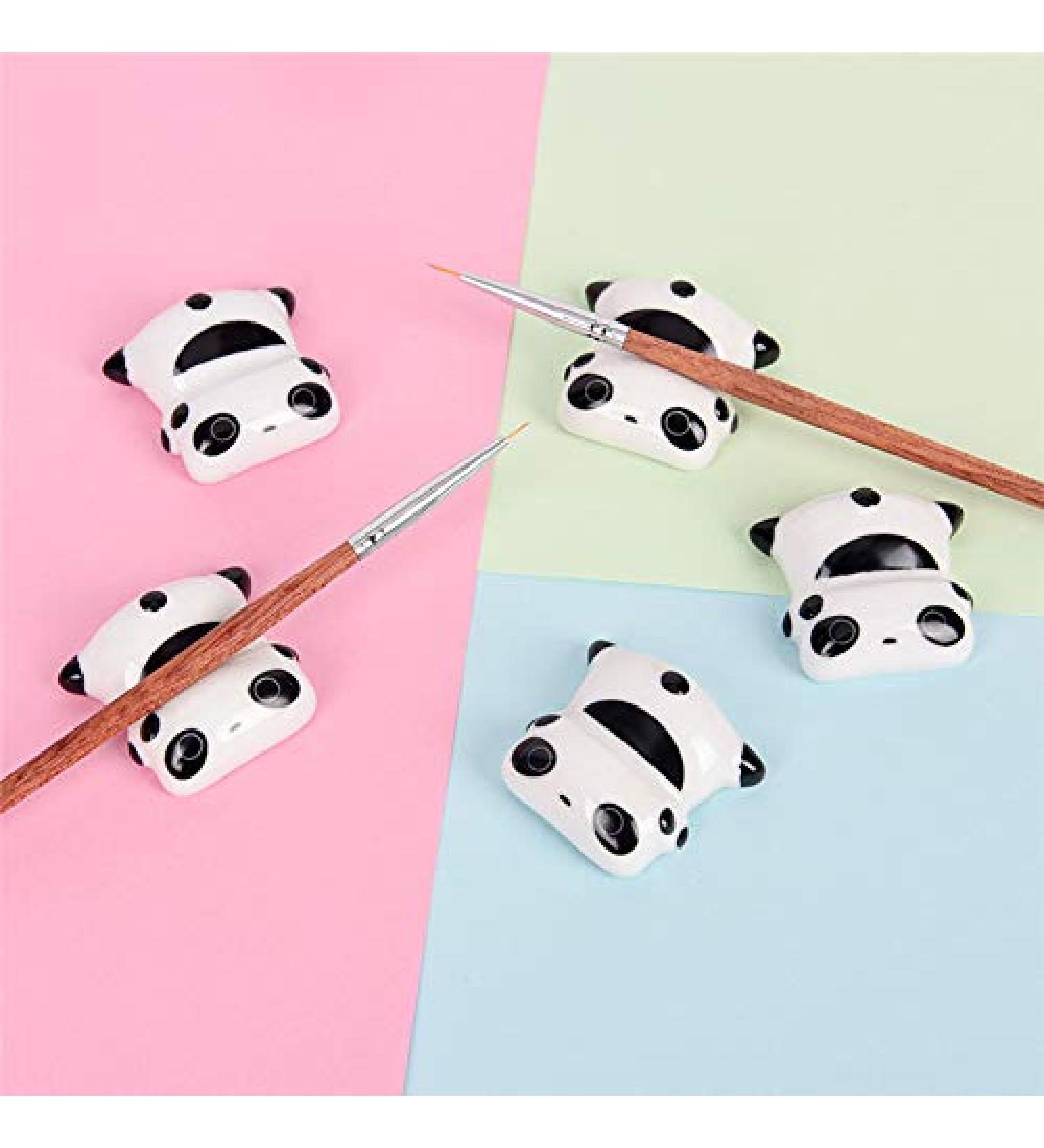 1pcs Nail Brush Pen Rack Ceramic Stand Holder Cute Panda Manicure Nail Art Brushes Pen Holder Stand - Buy Online on GoSupps.com
