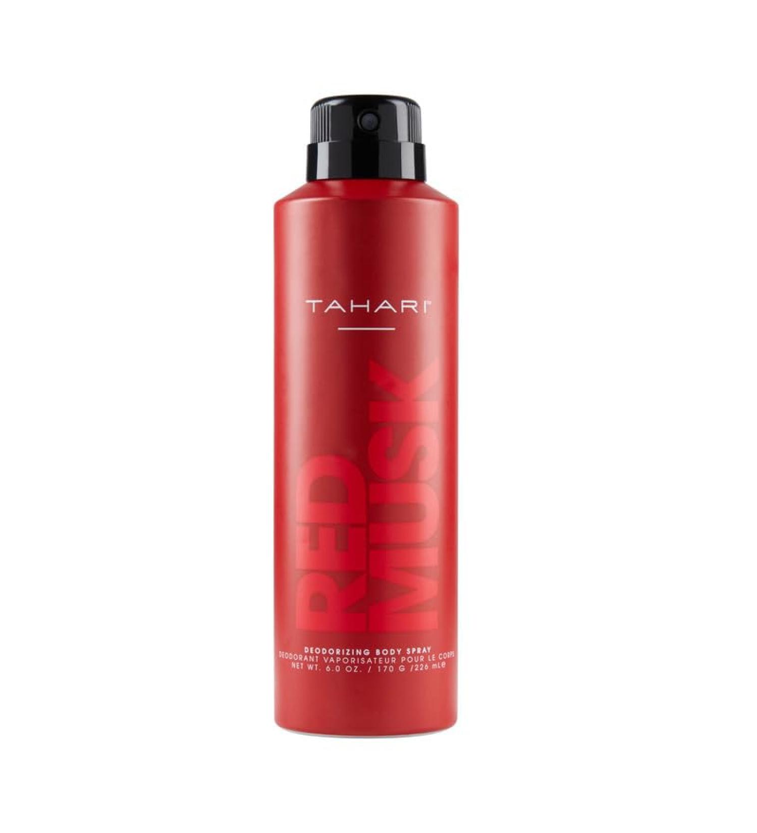 TAHARI For Men Red Musk Deodorizing Body Spray 6.0 oz / 226 mL - Buy Online on GoSupps.com