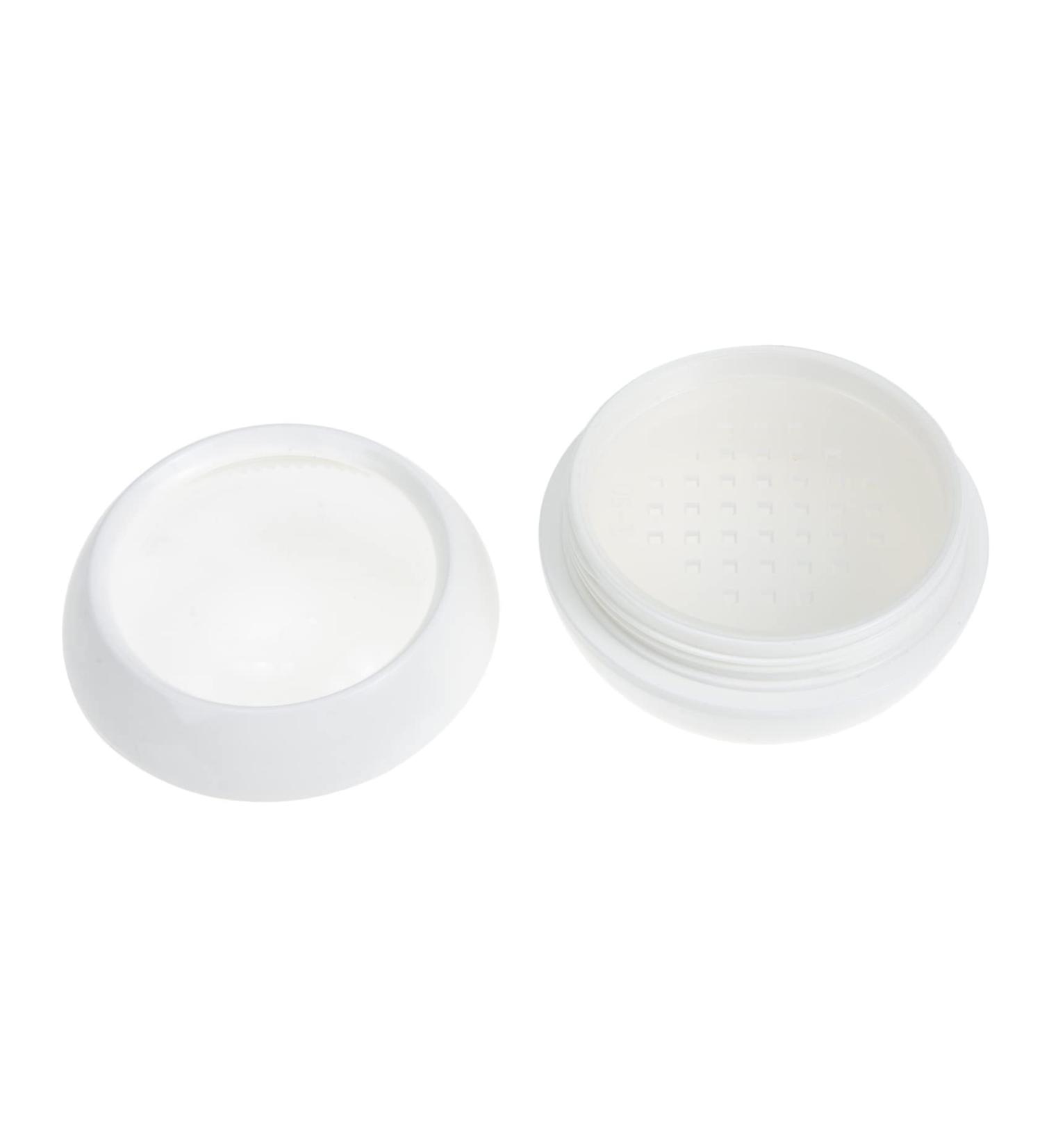 PLAFOPE Box Powder Box Empty Powder Make up Powder Puff Fluffy Puff Case Powder Compact Jar Plastic Pp White - Buy Online on GoSupps.com