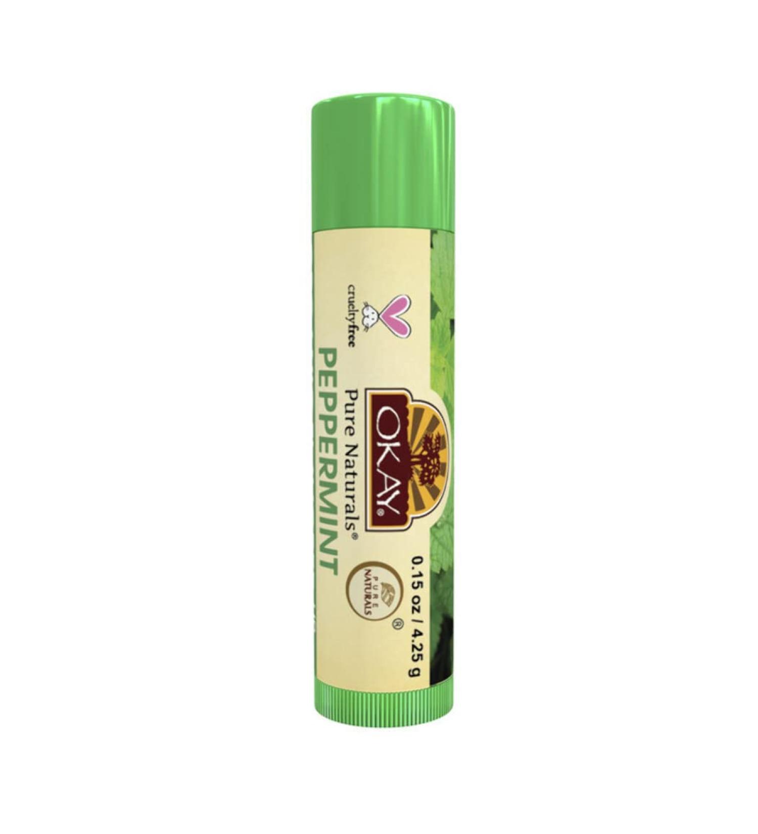 Okay lip balm tube peppermint Green 0.15 Ounce - Buy Online on GoSupps.com