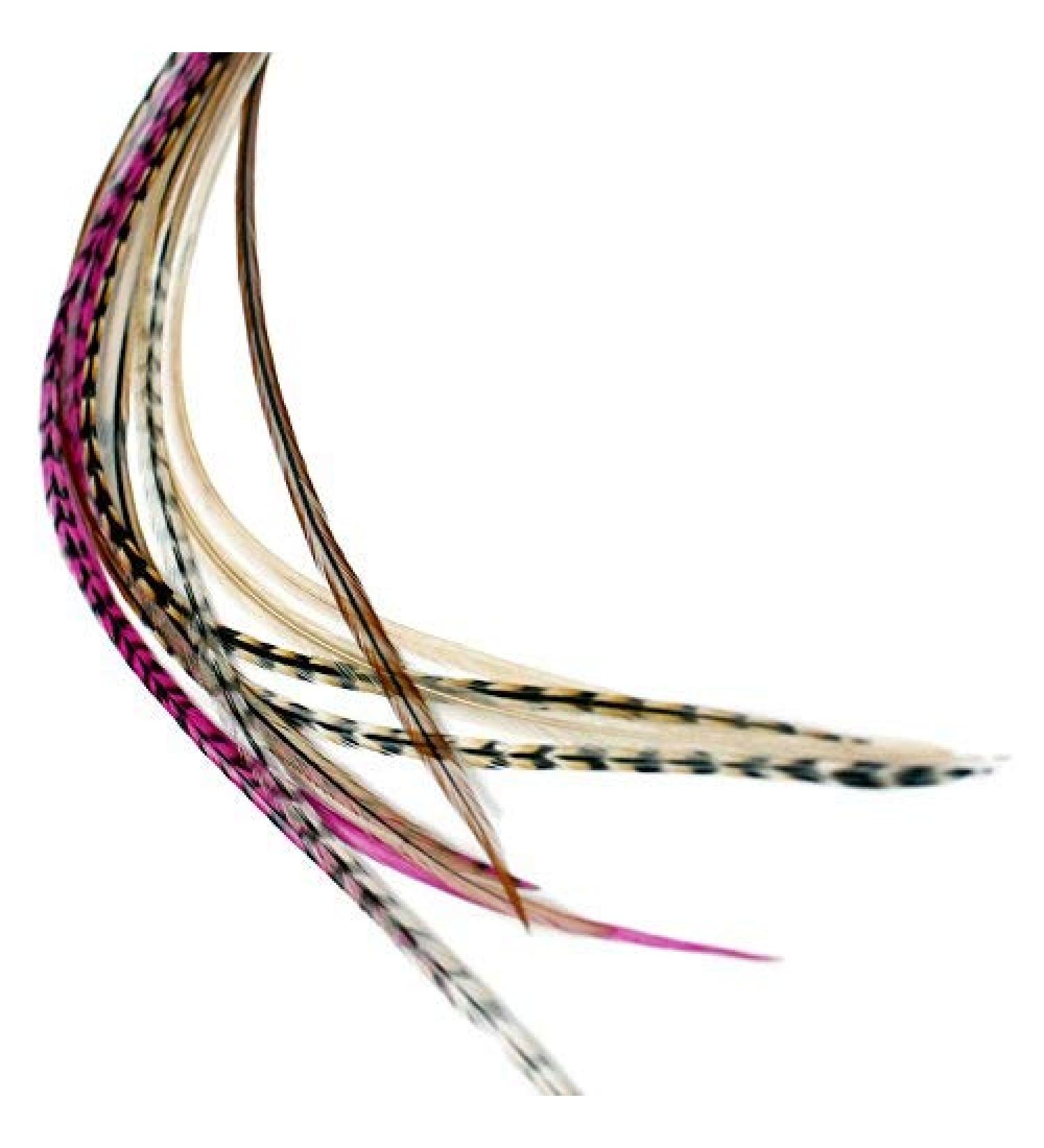 Real Feather Hair Extensions - Pink Auburn (Set of 5 Feathers) | Shop Now - Buy Online on GoSupps.com