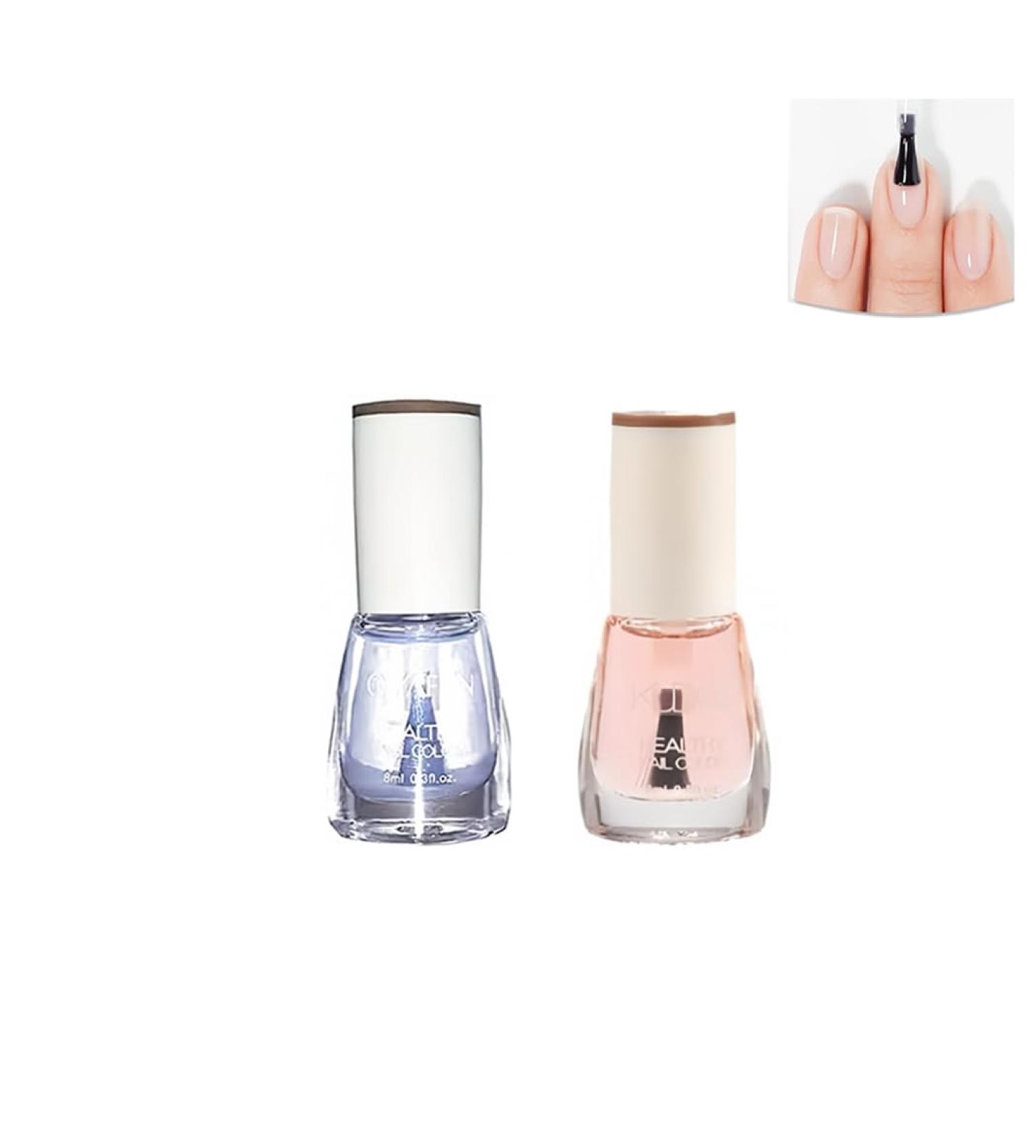 Gel Nail Polish Primer and Topcoat Set Quick-Drying Transparent Nail Polish Shiny Topcoat and Primer Non-Toxic Long-Lasting Luster Can Strengthen and Care for Stronger and Healthier Nails - Buy Online on GoSupps.com