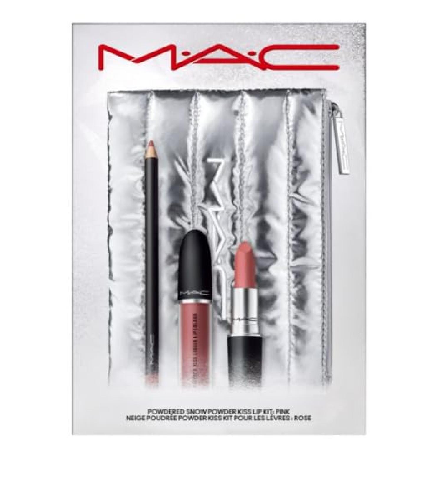 MAC Powdered Snow Powder Kiss Lip Kit - Pink | Buy Internationally | Best Price & Fast Shipping - Buy Online on GoSupps.com