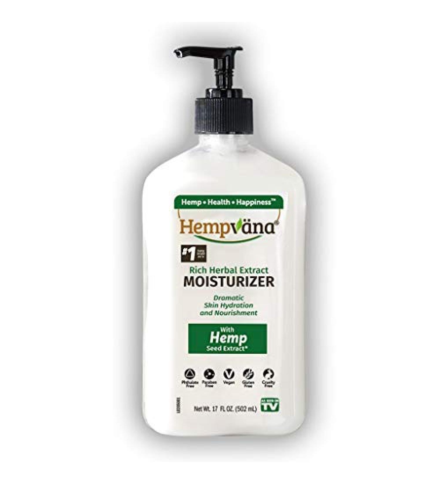Hempvana Herbal Extract Moisturizer Body Lotion with Hemp Seed Oil, Aloe Vera & Vitamin E - for Dry Skin, Men & Women - Buy Online on GoSupps.com