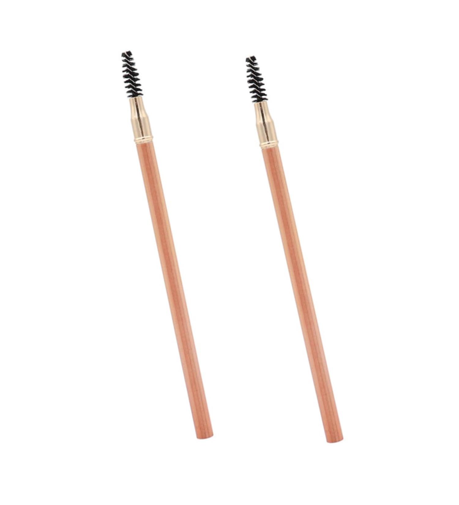 AUTSUPPL 2pcs Double Ended Eyebrow Pencil with Brush Makeup Pencils Eye Brow Pen Dual Brow Pencil Brush Wood - Buy Online on GoSupps.com