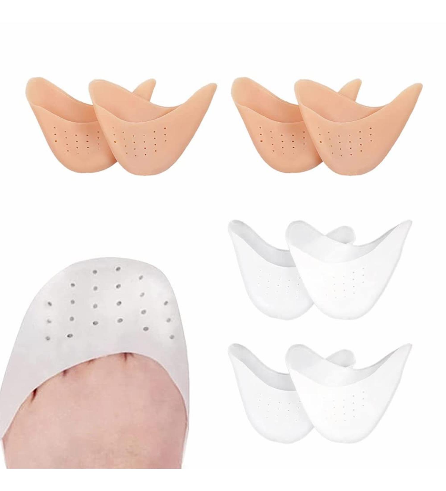 4 Pairs Silicone Toe Caps for Pointe Shoes & High Heels - Breathable Gel Toe Protectors - Buy Online on GoSupps.com