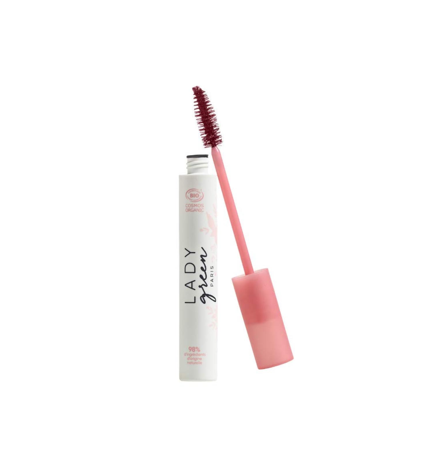 LADY GREEN | Volume Mascare - Burgundy Color - Nourishes Protects & Softens - Organic and Vegan - Made in France - Buy Online on GoSupps.com