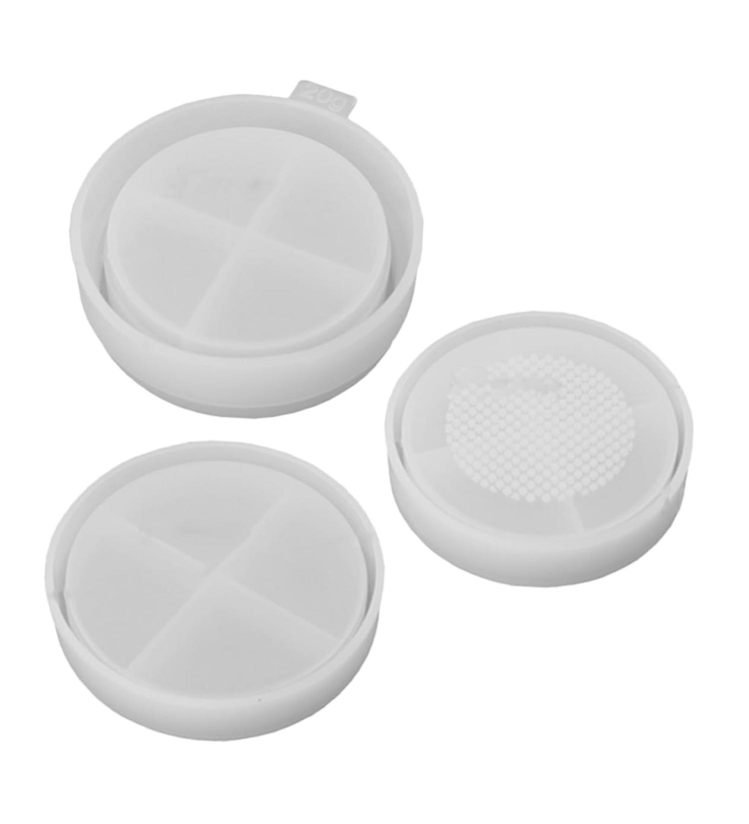 1 Set 3pcs Powder Box Mold Resin Epoxy Diy Silicone Molds Face Powder Case Mold Cosmetic Box Crystal - Buy Online on GoSupps.com