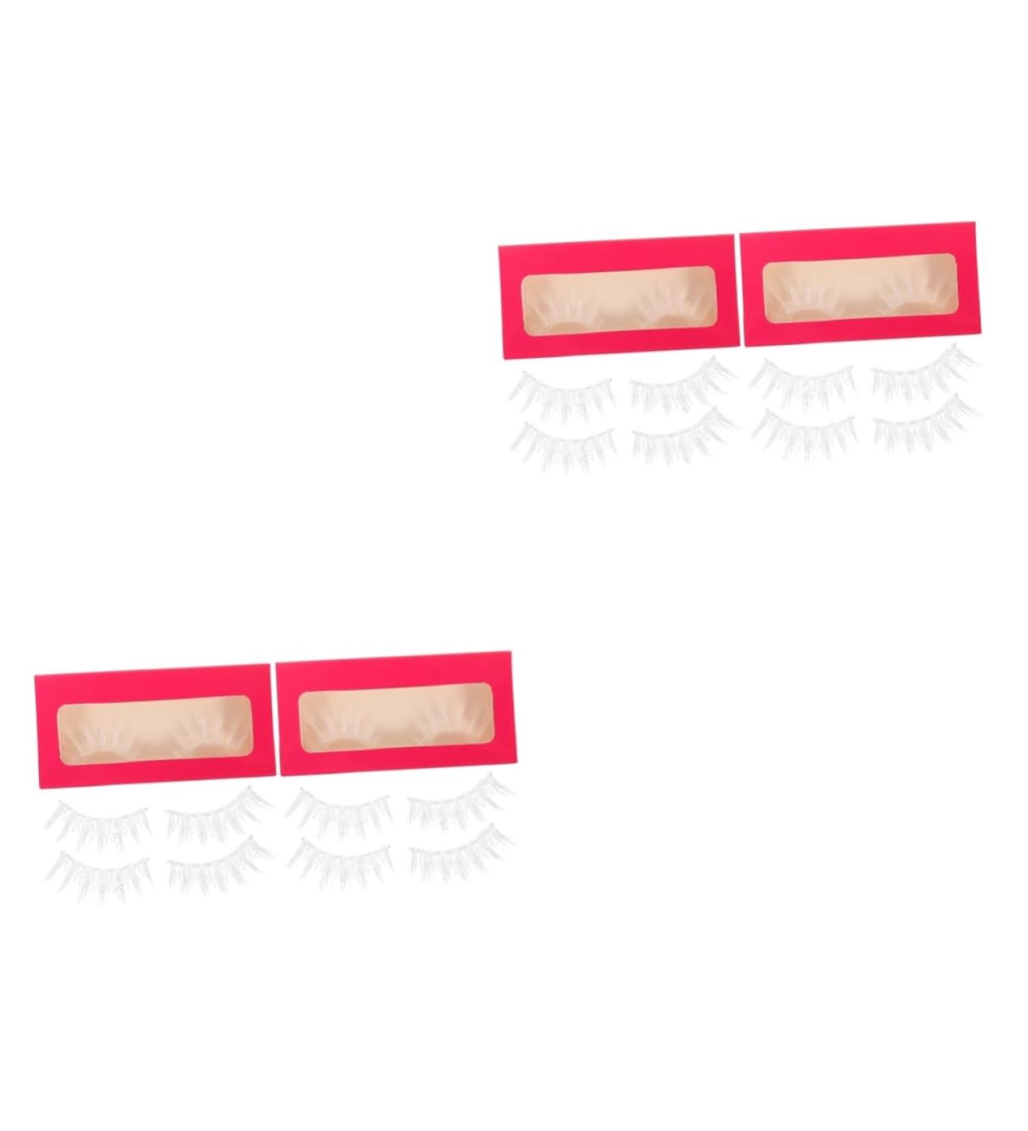 Beavorty 6 Pairs makeup false eyelashes fake eyelash faux eyelashes drama lashes masquerade makeup accessories natural false lash fluffy eyelashes 3d fiber white cross upper eyelashes - Buy Online on GoSupps.com