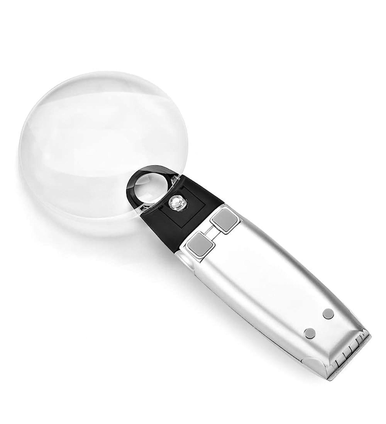 Magnifying Glass 20X Magnification Reading Aids Magnifying Glass for Part of Vision or Anymagnifier/Silver Comfortable Anniversary - Buy Online on GoSupps.com