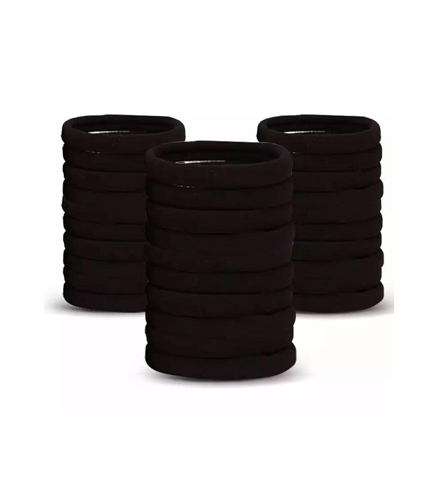 60 Pack Seamless Hair Ties & Black Elastic Bands by WerkaSi - Ponytail Holders for Women/Girls - Buy Online on GoSupps.com