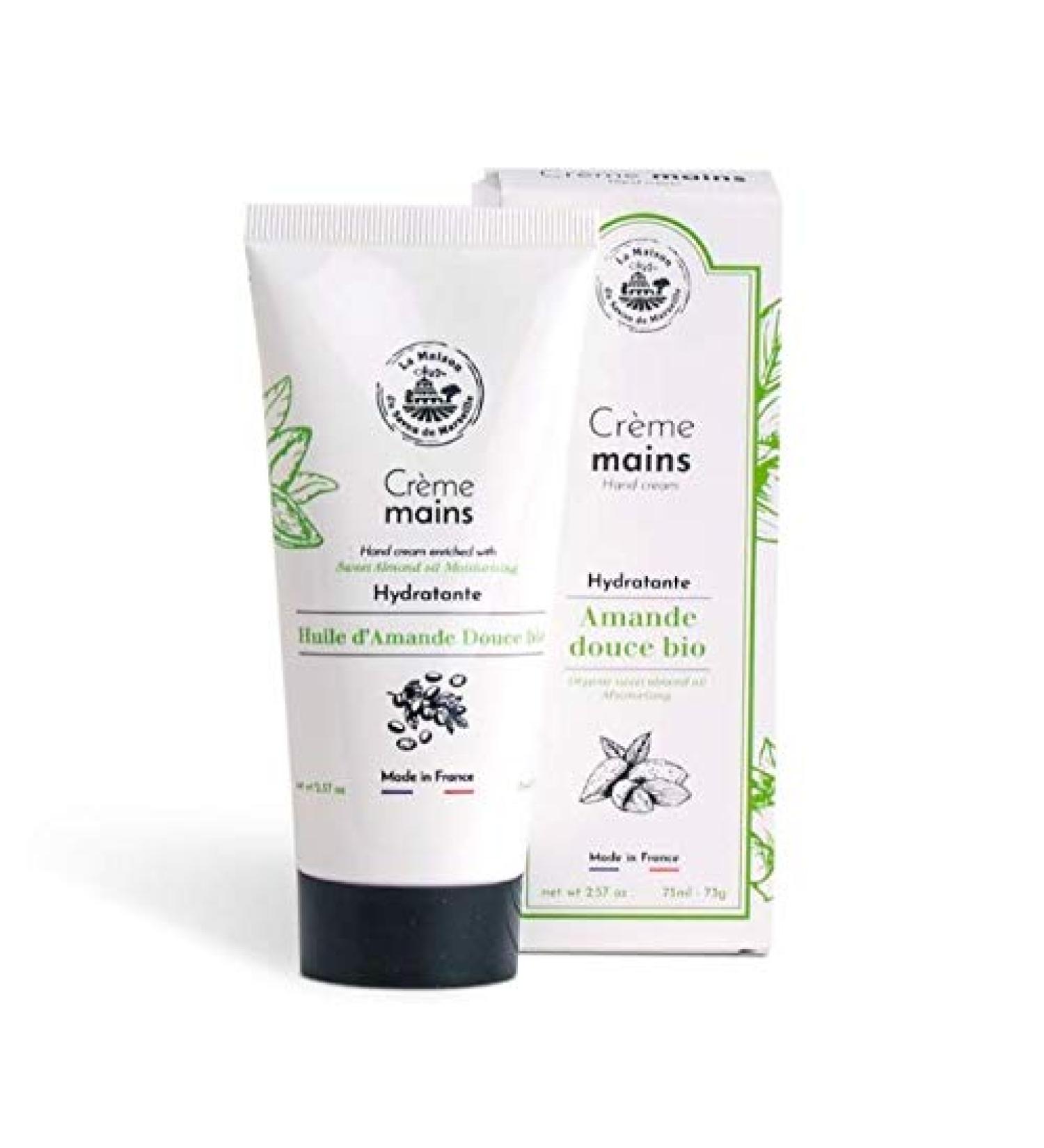 Hand Cream with Organic Almond Oil - Nourishing Moisturizer 75ml | International Shipping - Buy Online on GoSupps.com