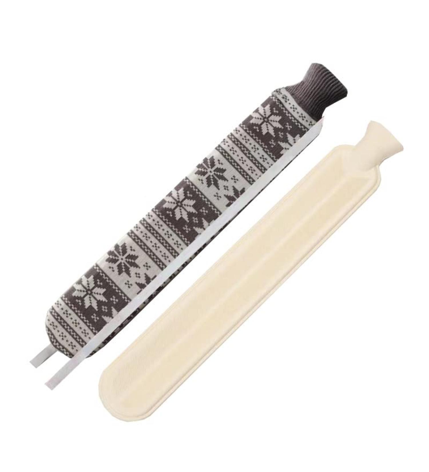 MYAMIA 52cm Long Hot Water Bag with Handbag Cover - 1L Portable Rubber Warm Bag for Waist & Neck - Perfect for Pain Relief & Comfort - Buy Online on GoSupps.com